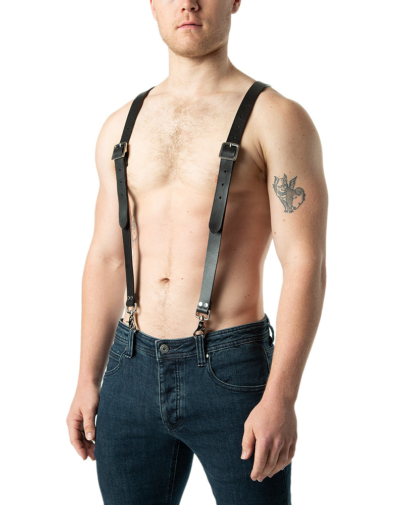 Anvil Leather Suspender Harness - Black