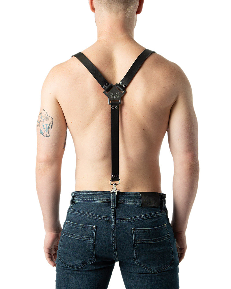 Anvil Leather Suspender Harness - Black