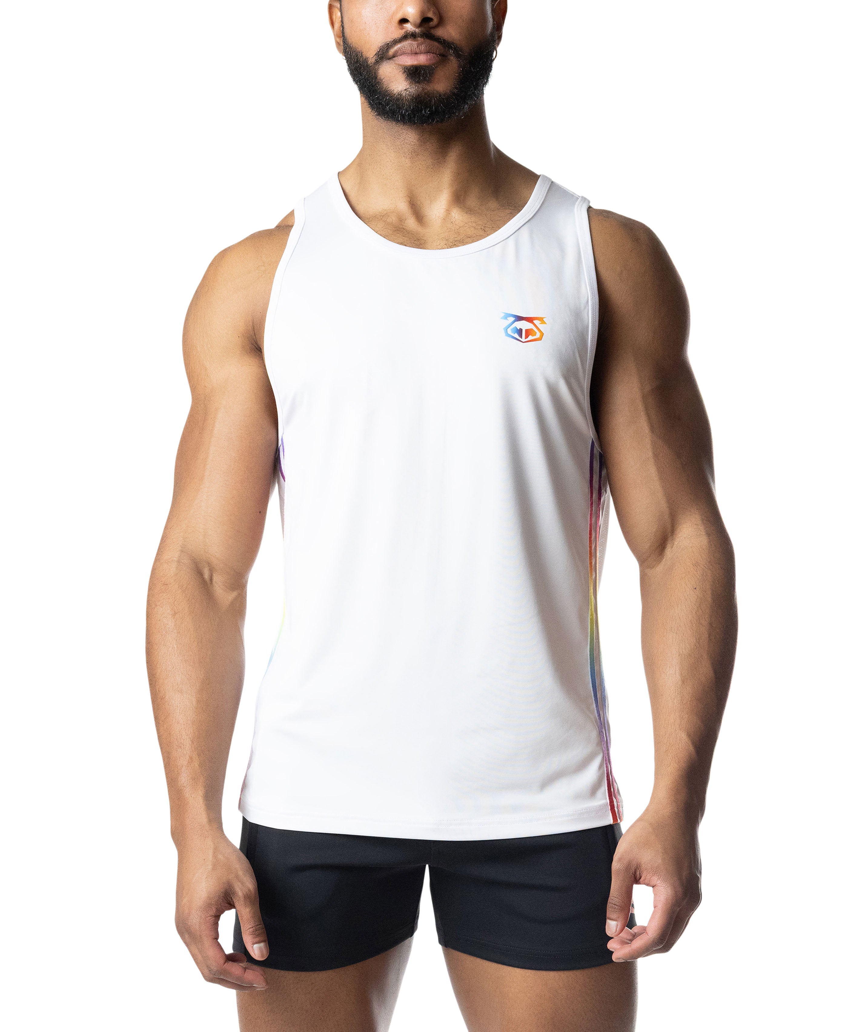 Aura Pride Tank Top - White/Multi