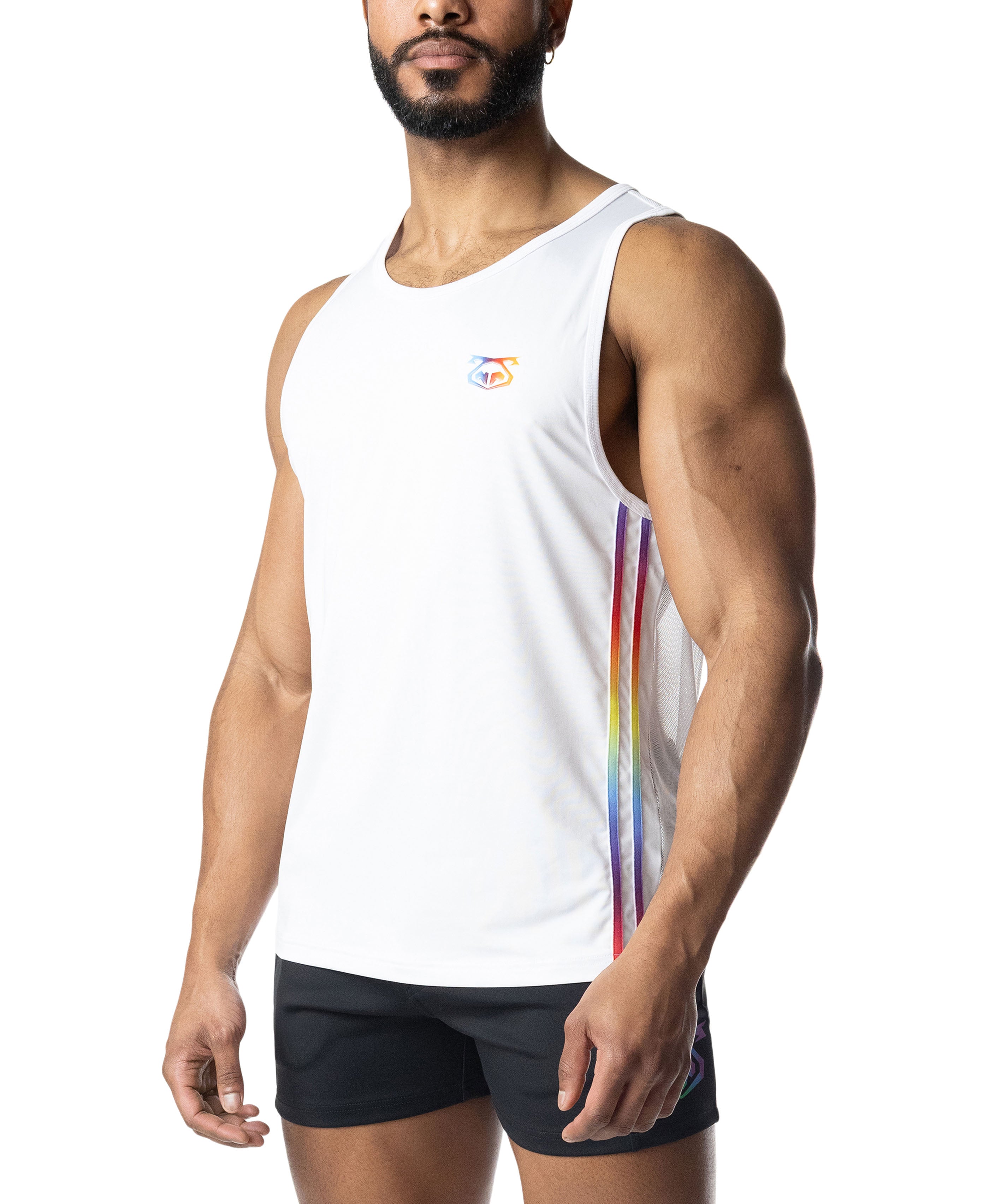 Aura Pride Tank Top - White/Multi
