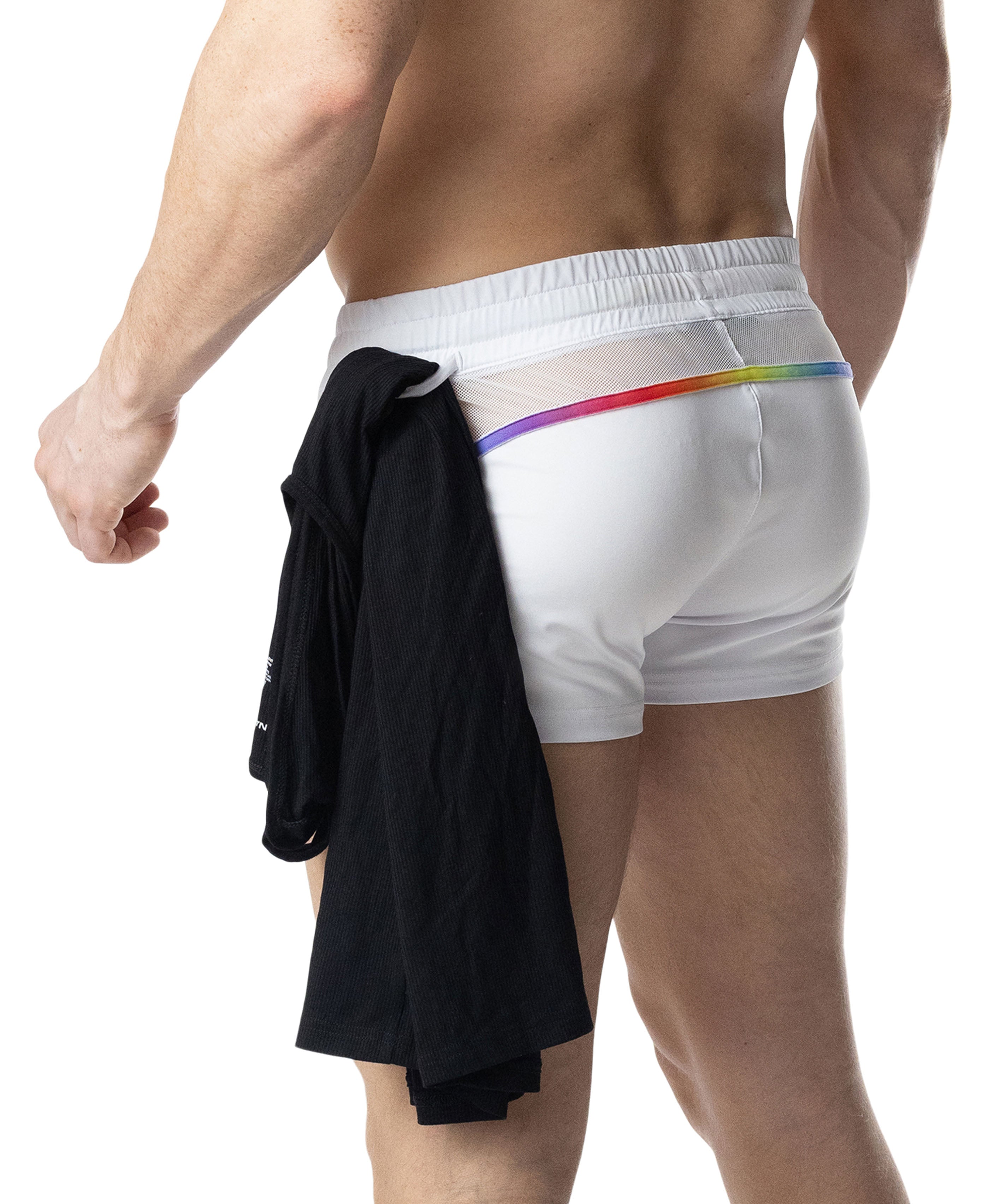 Aura Pride Trunk Short - White/Multi