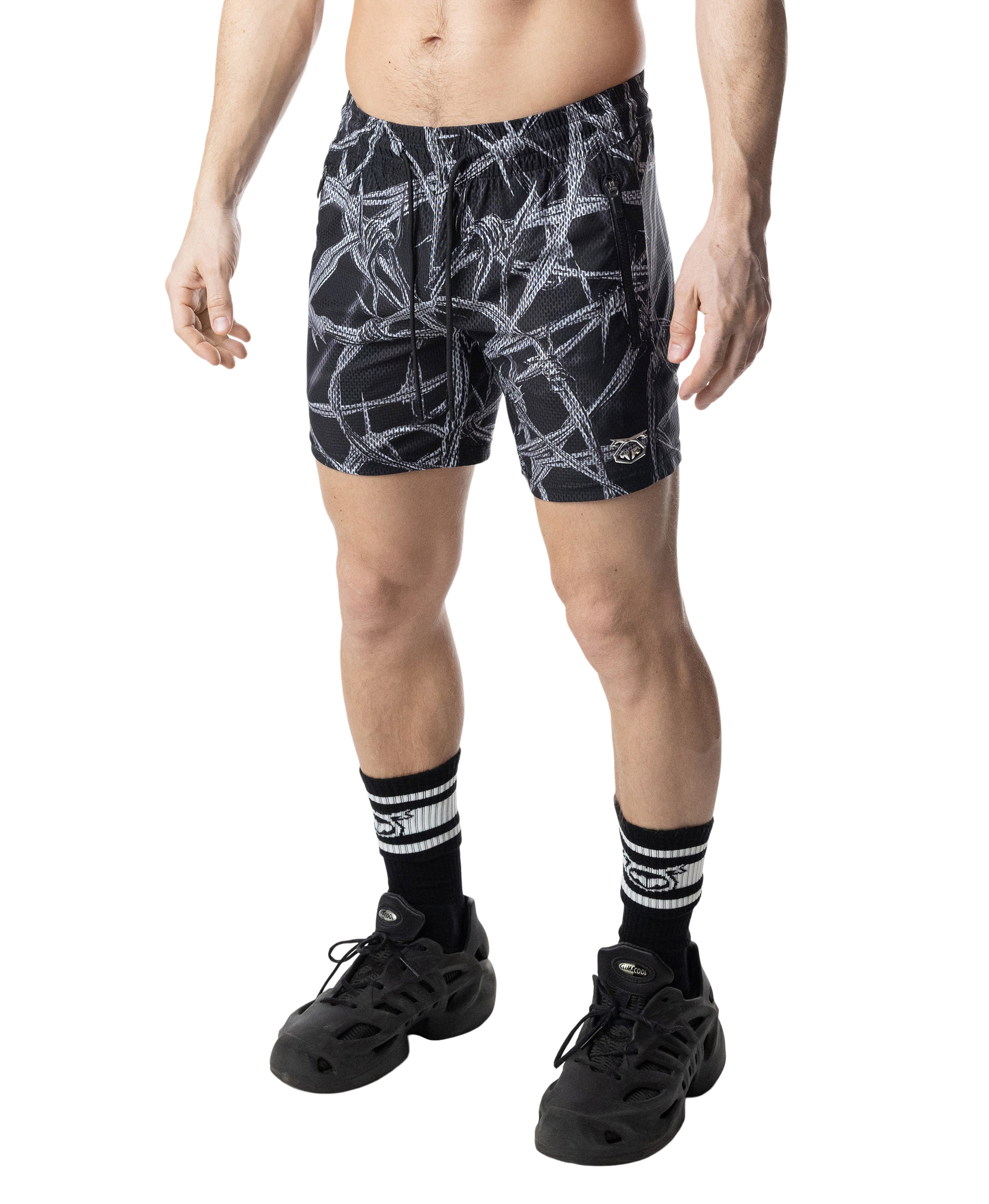 Barbed Wire Rugby Short - Black