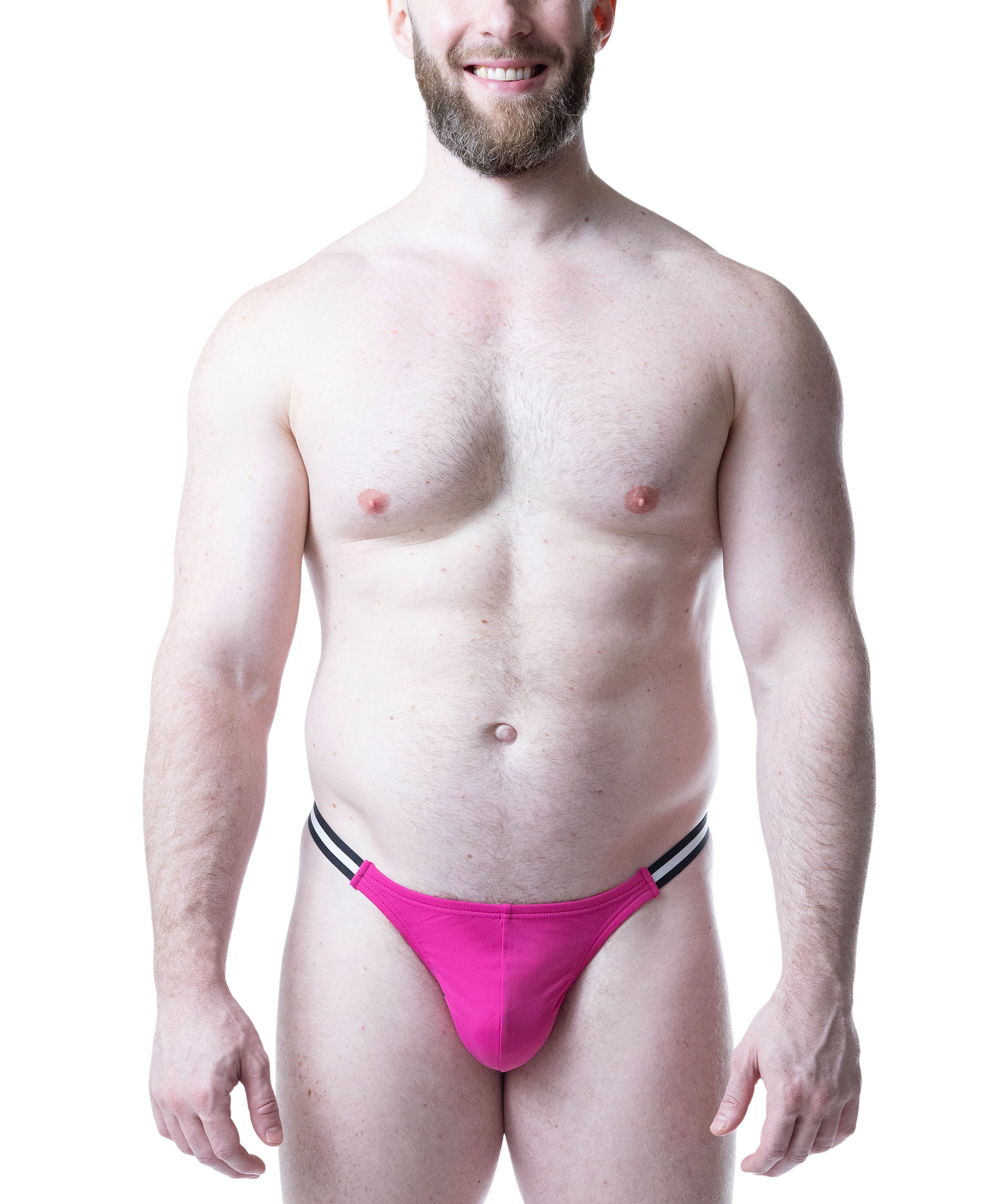 Contender Swim Thong - Pink/Black/White