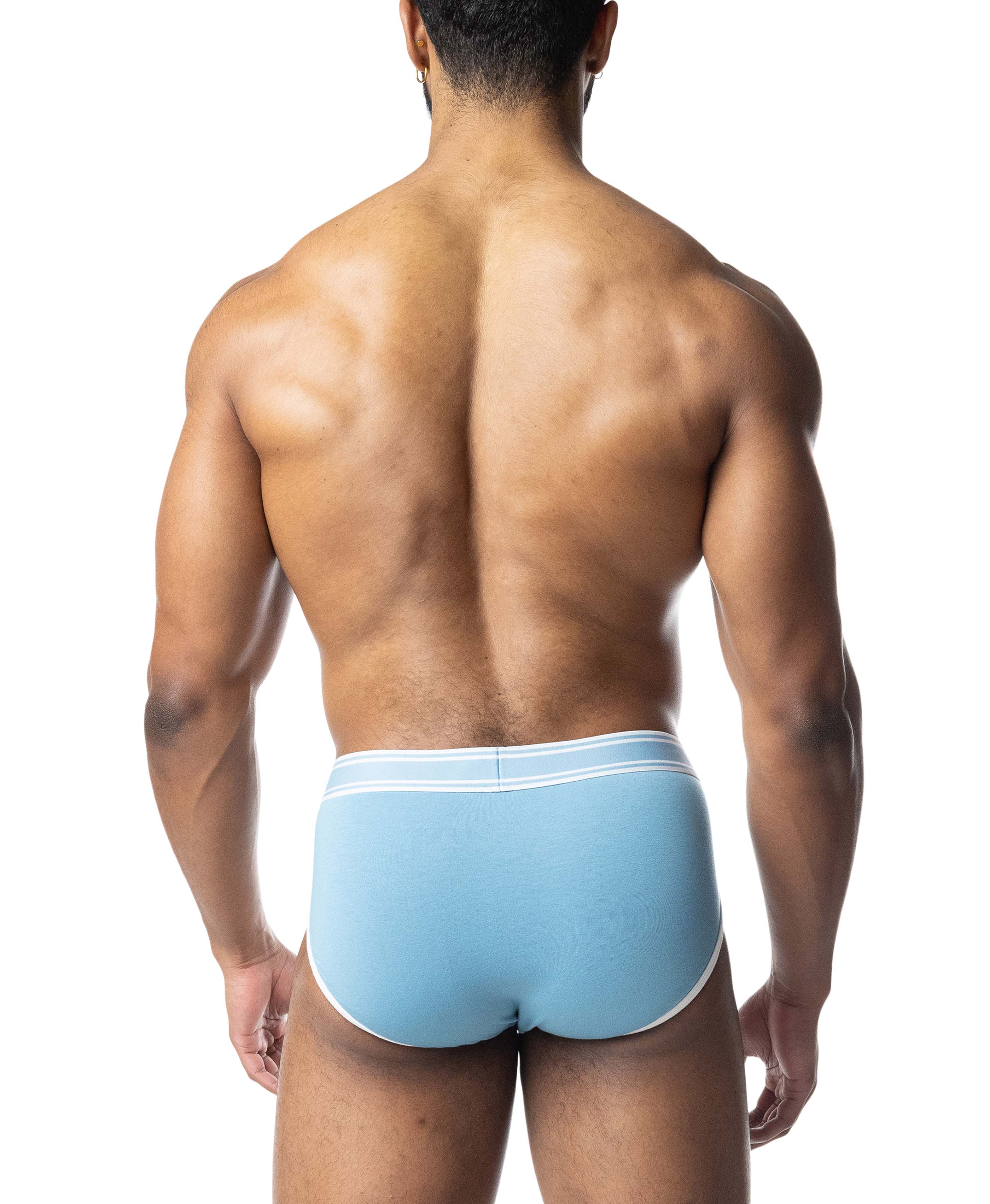 Core Y-Front Brief - Light Teal/White