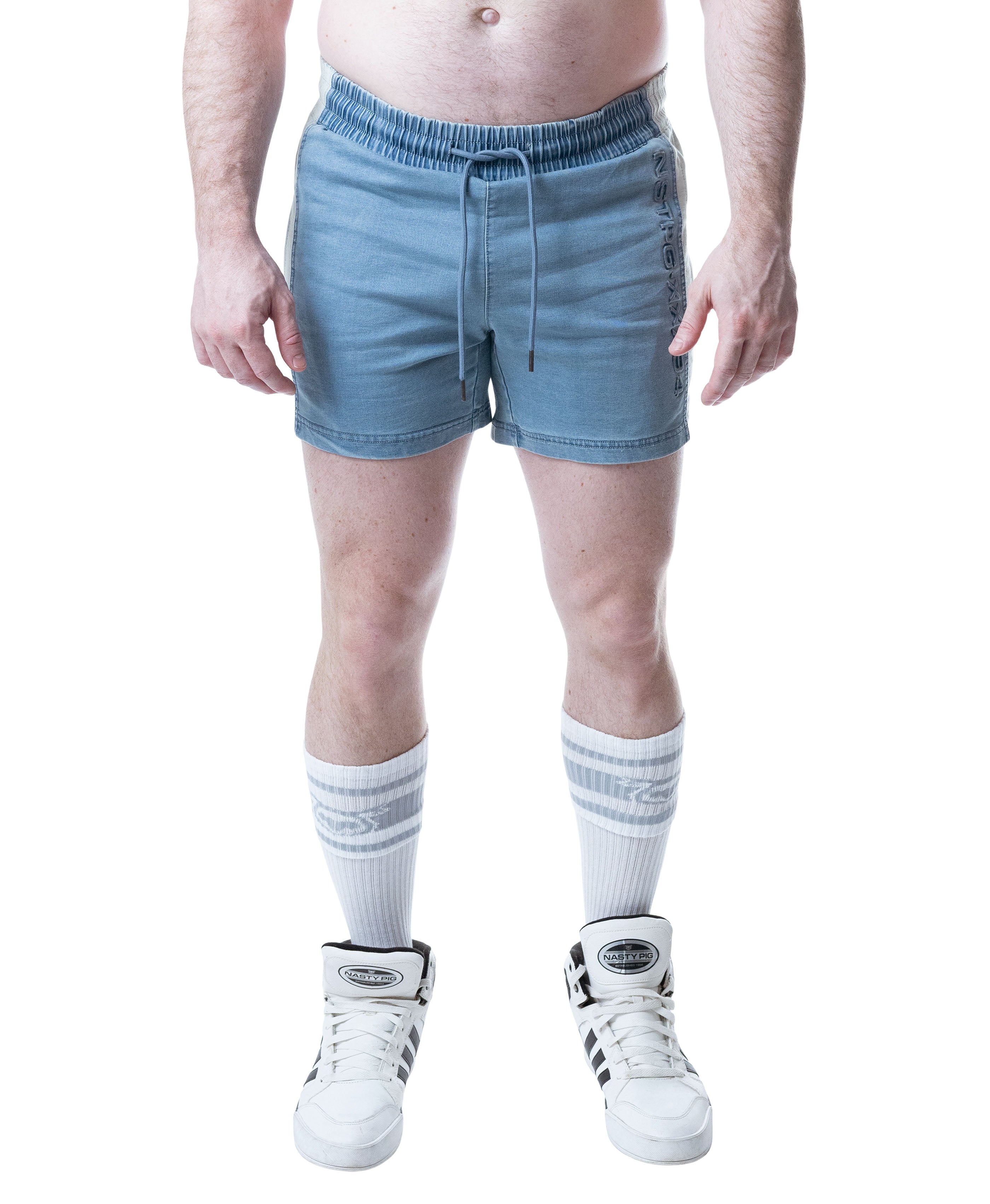 Emboss Rugby Short - Mirage Blue