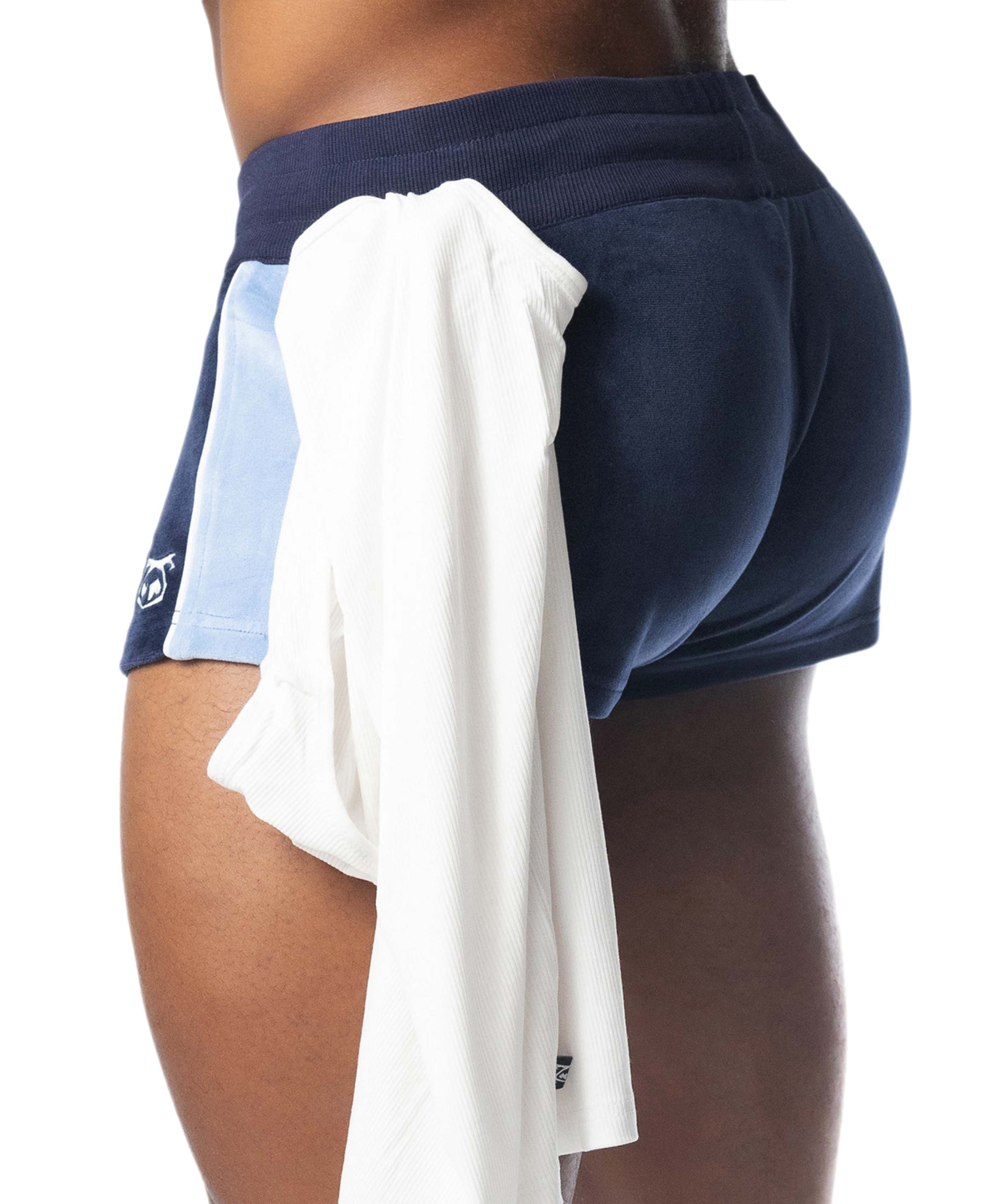 Essex Velour Trunk Short - Midnight Navy/Perry Blue