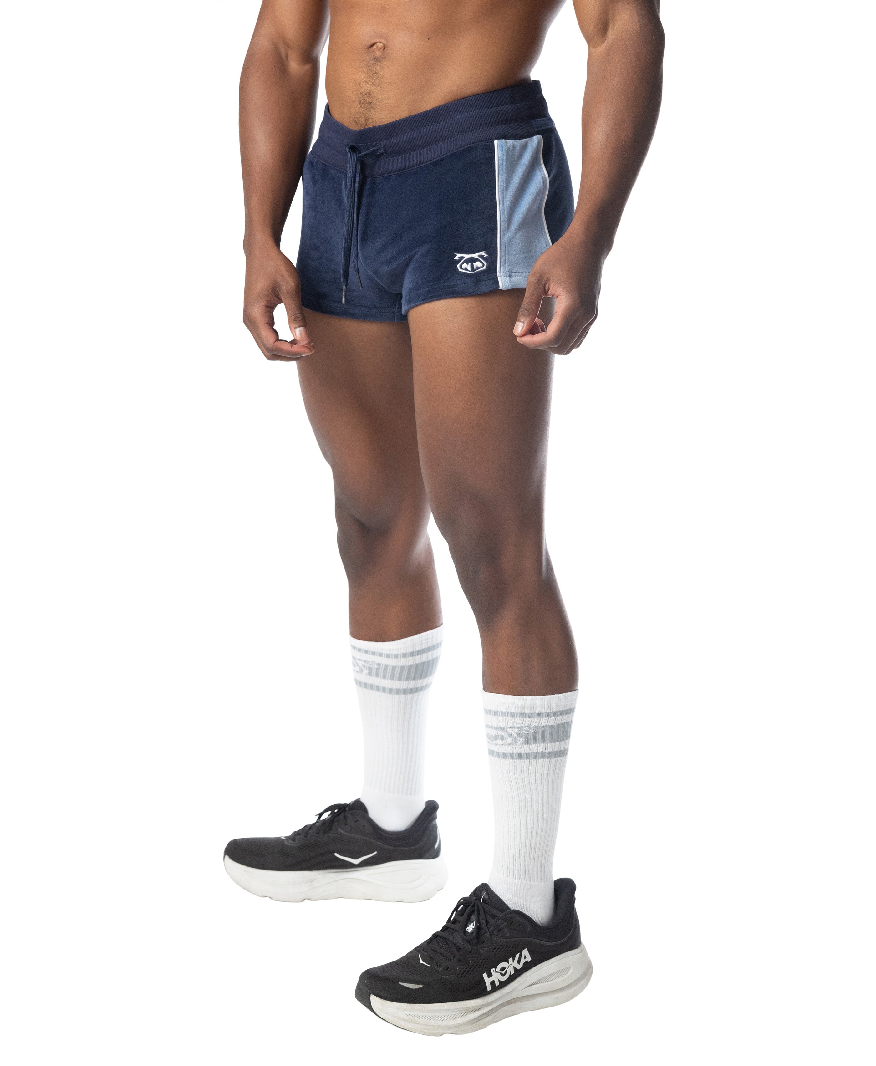 Essex Velour Trunk Short - Midnight Navy/Perry Blue