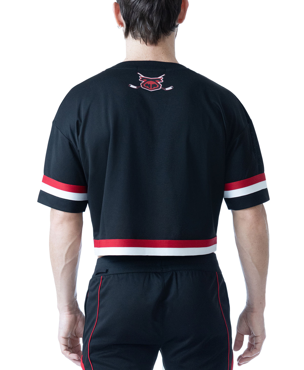 Face Off Hockey Jersey - Black/System Red/White