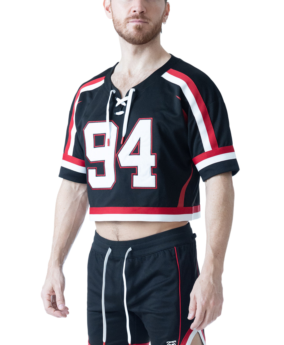 Face Off Hockey Jersey - Black/System Red/White