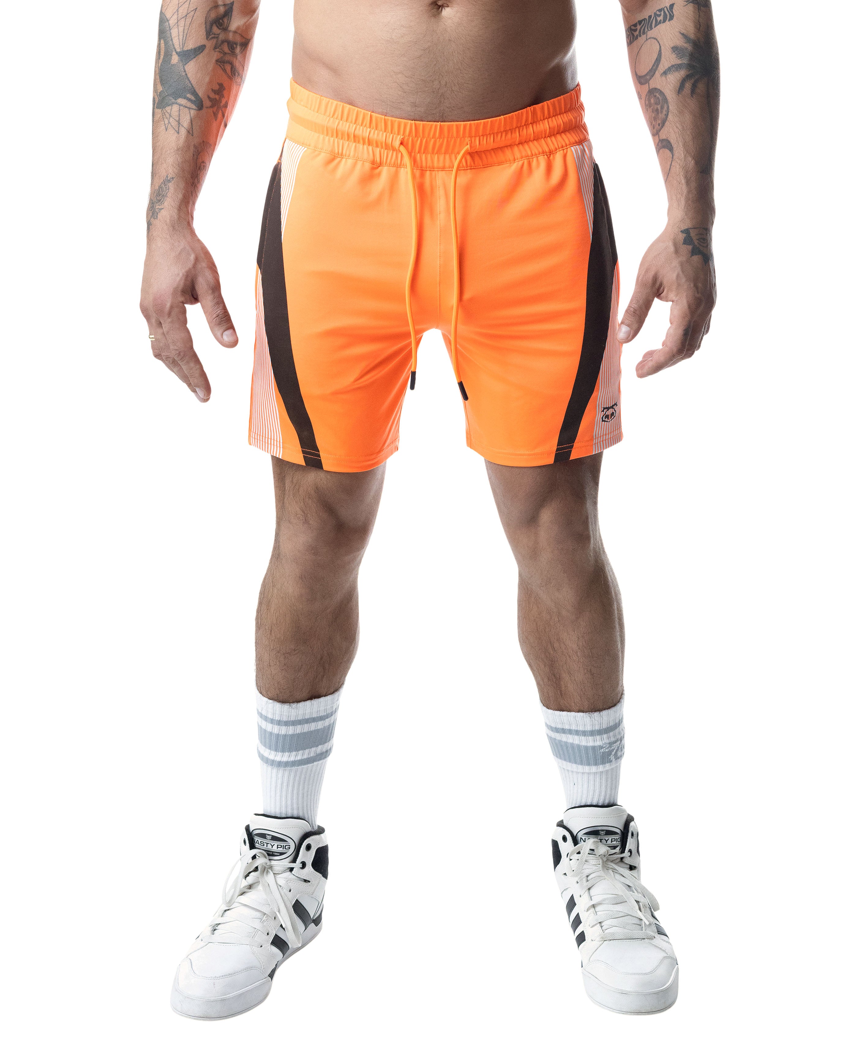 Hyper Rugby Short - Vibrant Orange/White/Black