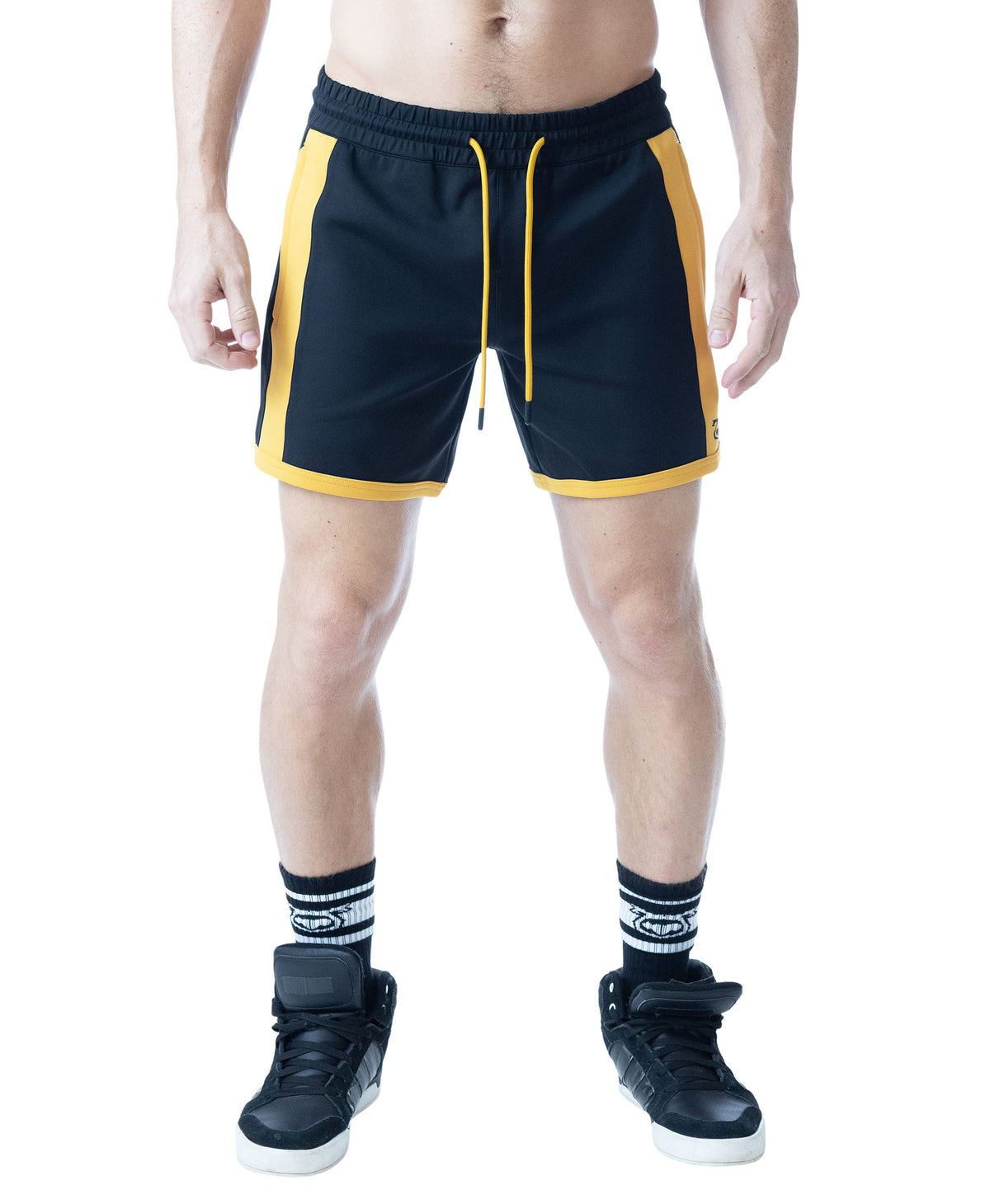 Ink Rugby Short - Black/Cadmium Yellow