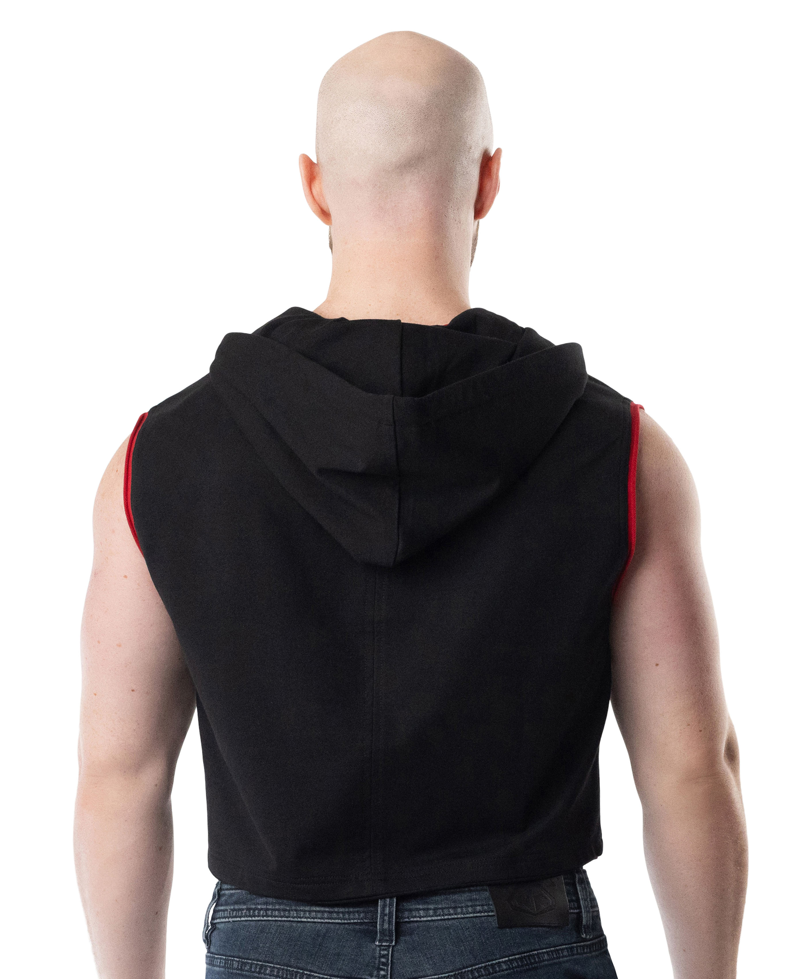 Lift Club Sleeveless Hoodie - Black/Red