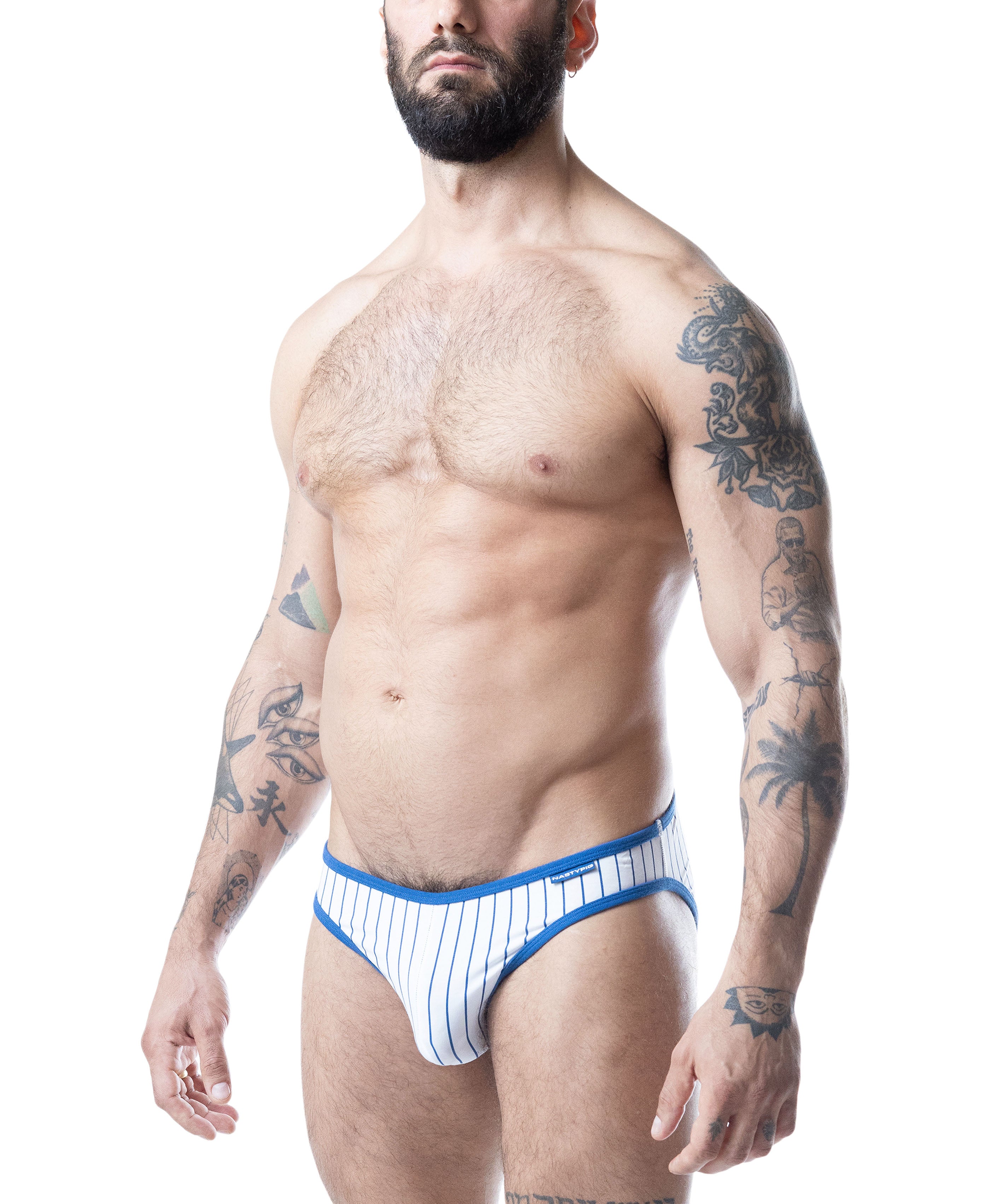 Third Base Profile Low Rise Brief - White/Quartz Blue