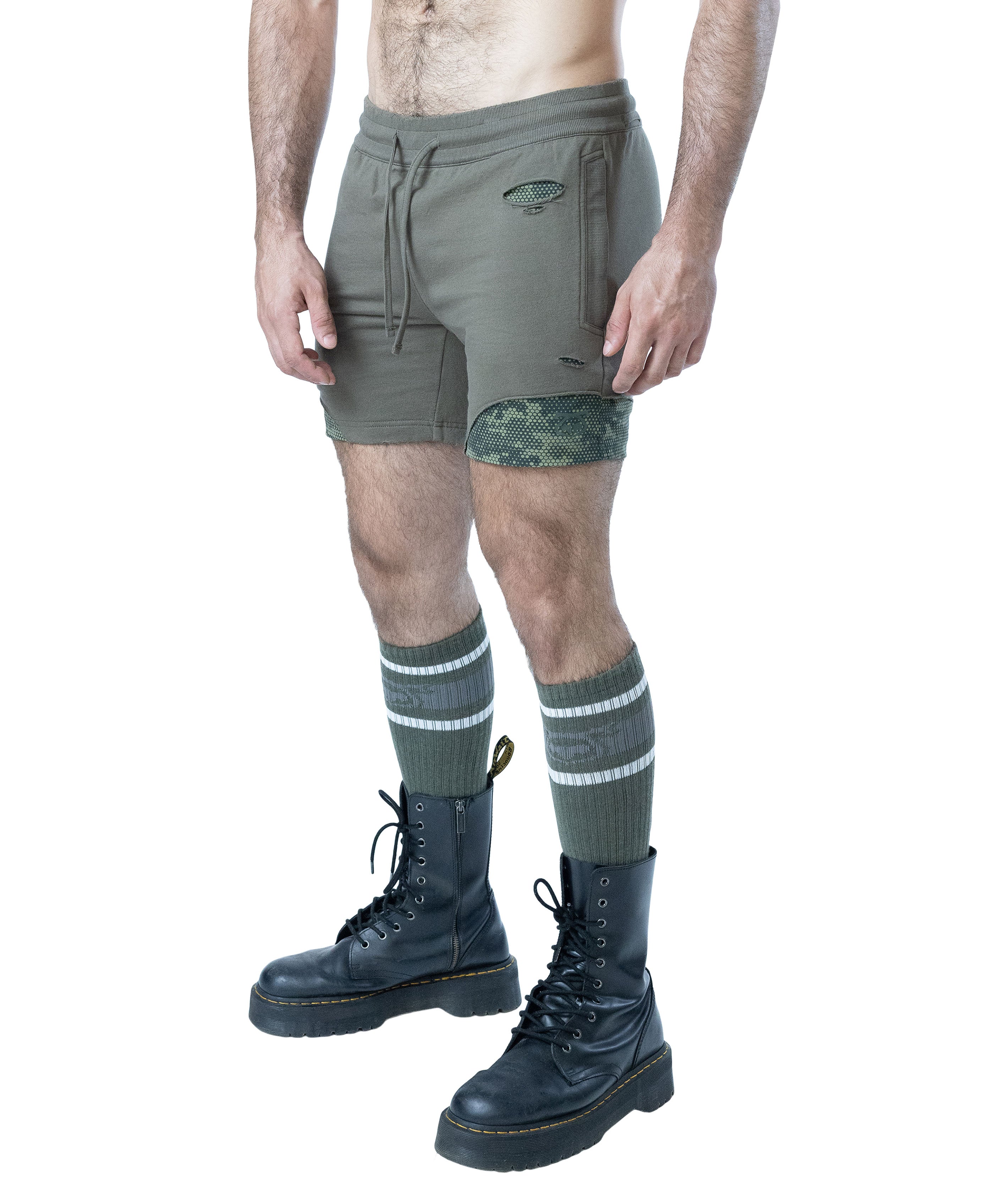 Shred Rugby Short - Olive Green