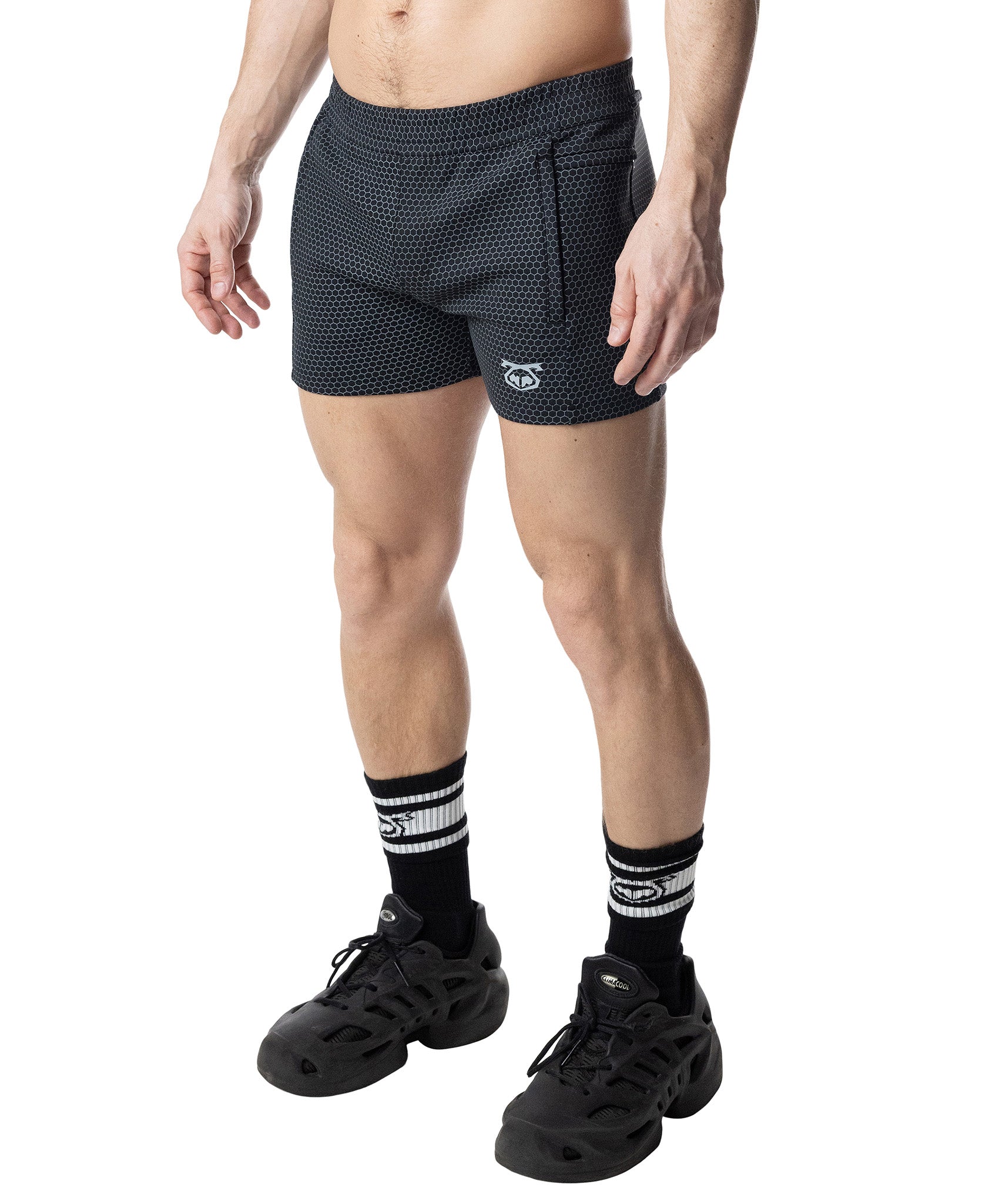 Youtility Rugby Short 2.0 - Grey Grid/Black