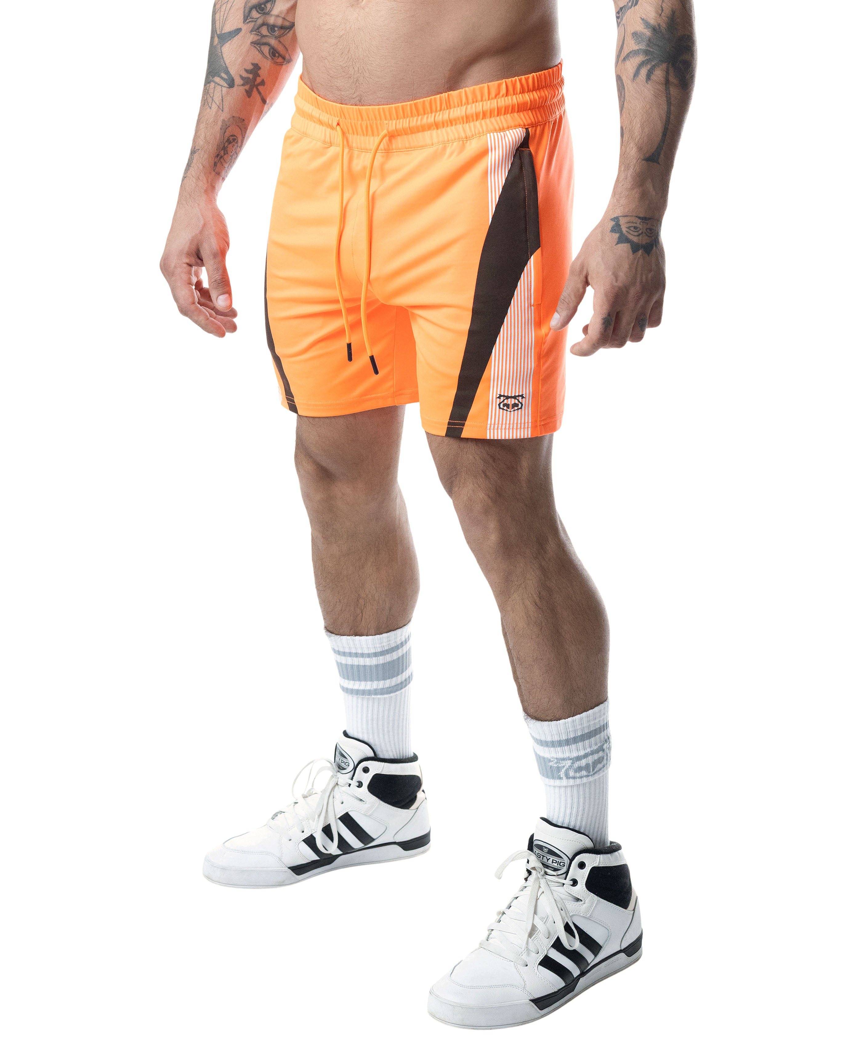 Hyper Rugby Short - Vibrant Orange/White/Black