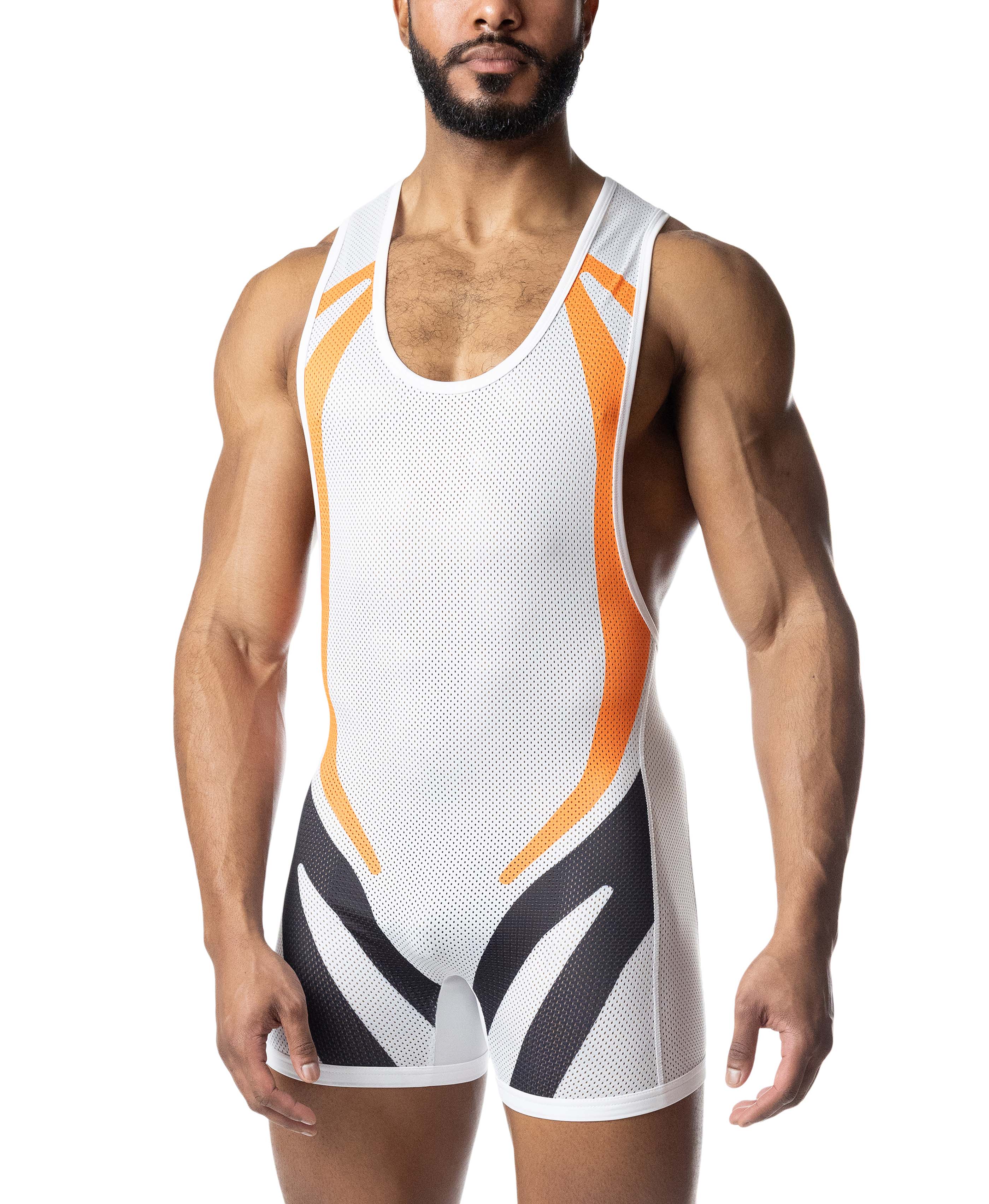 Hyper Singlet - White/Vibrant Orange/Black