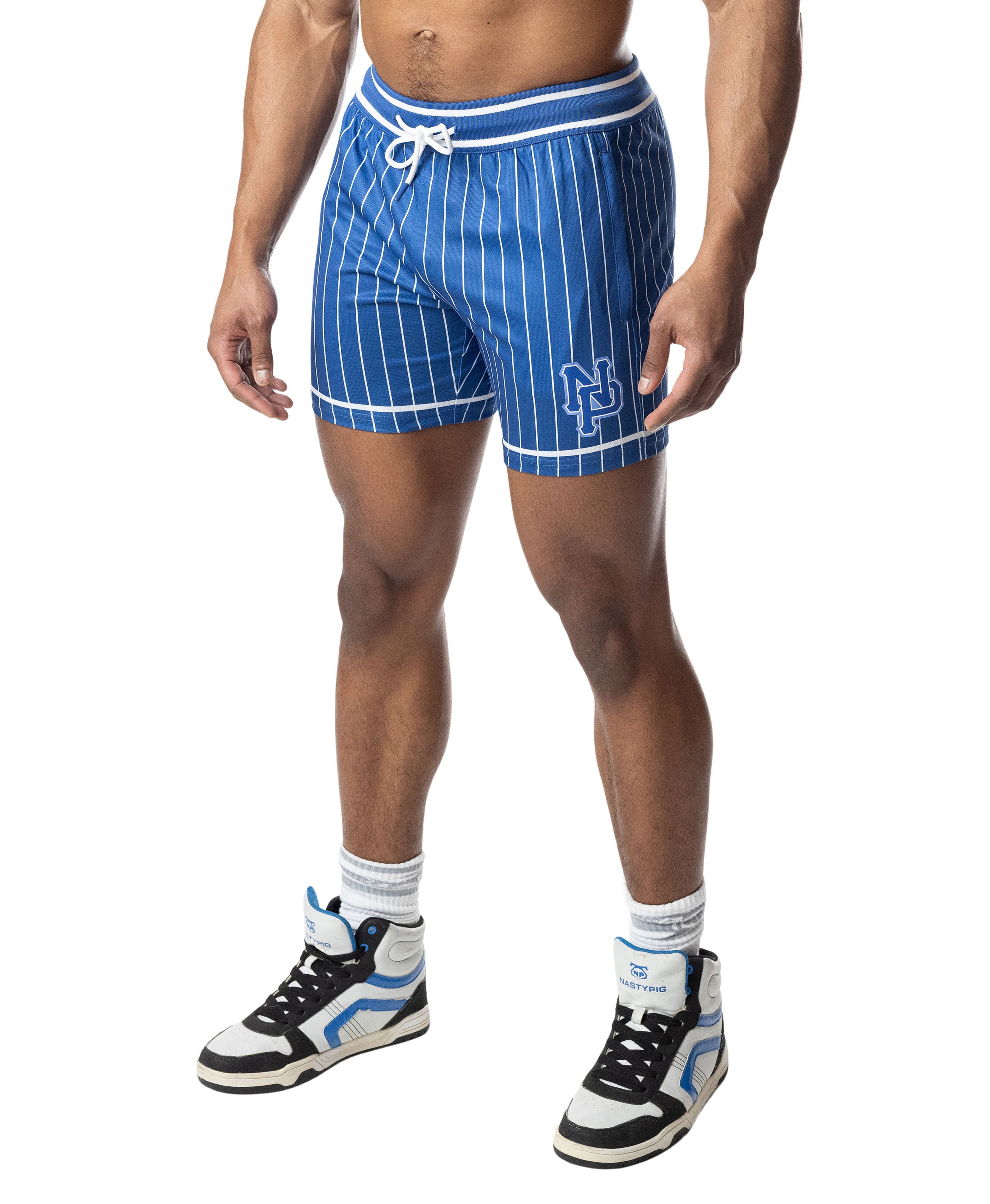 Third Base Rugby Short - Quartz Blue/White