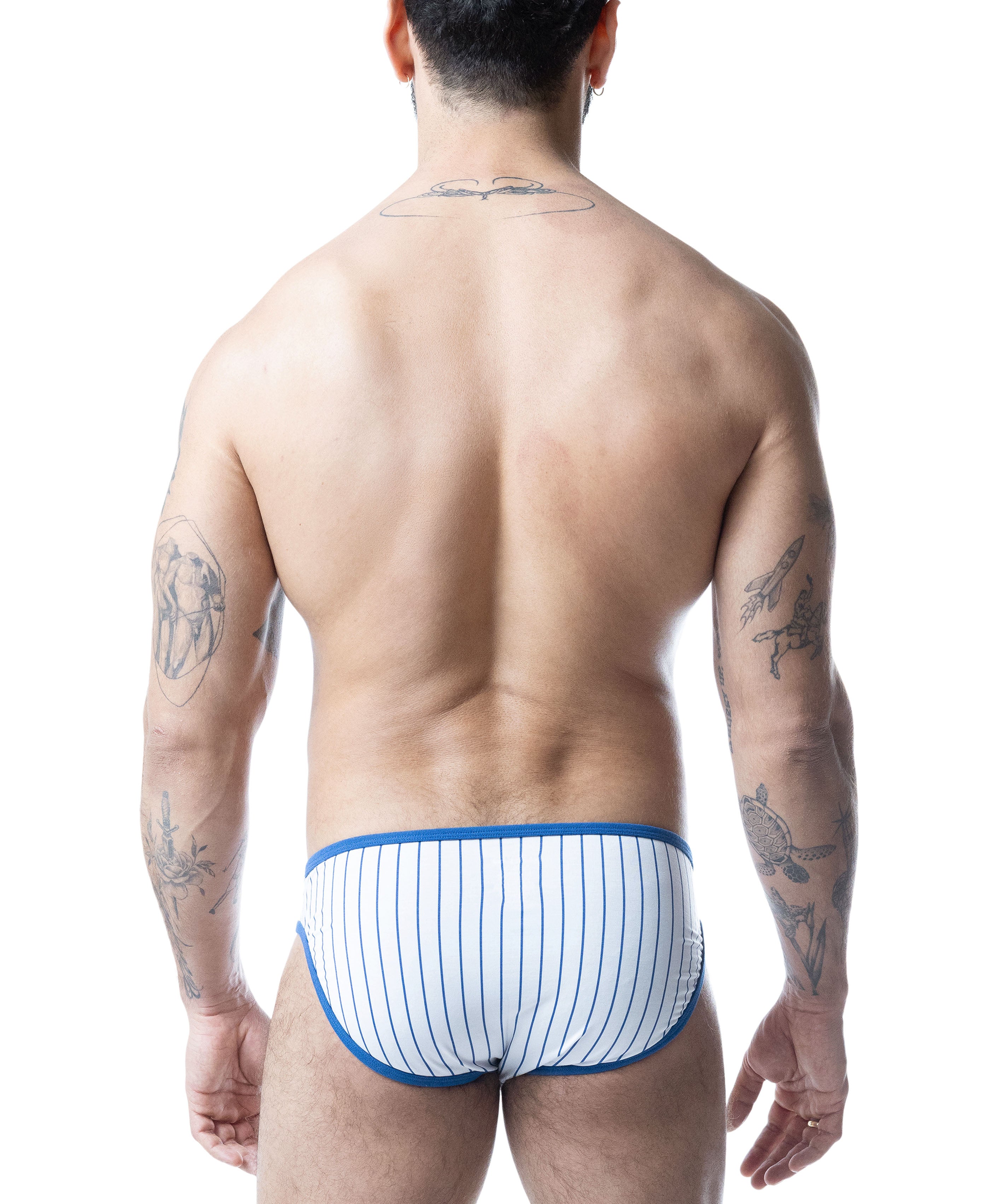 Third Base Profile Low Rise Brief - White/Quartz Blue