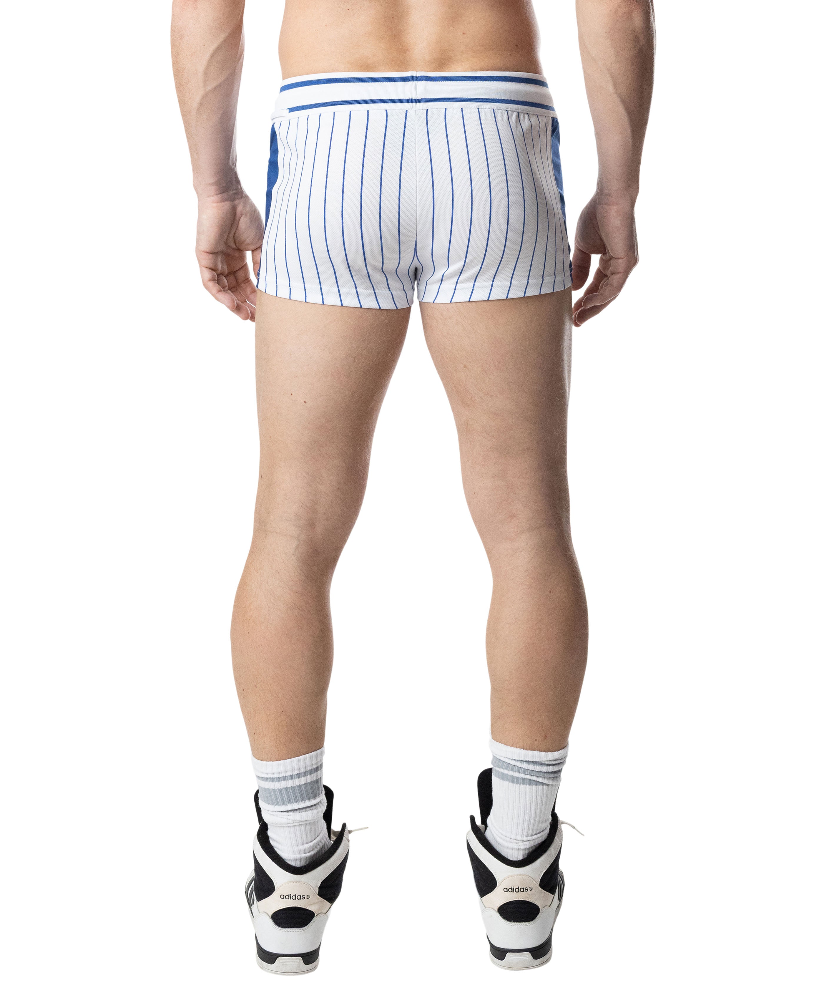 Third Base Trunk Short - White/Quartz Blue