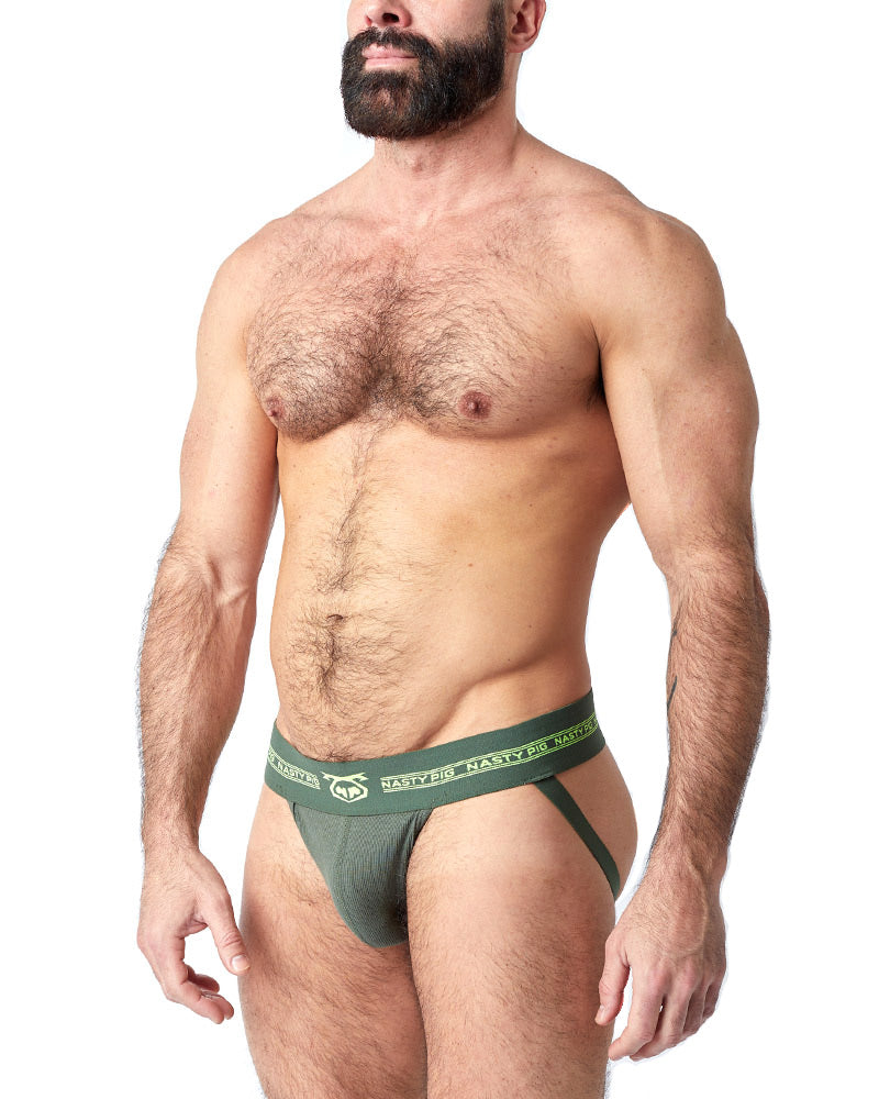 Core Jock Strap - Beetle Green/Acid Lime