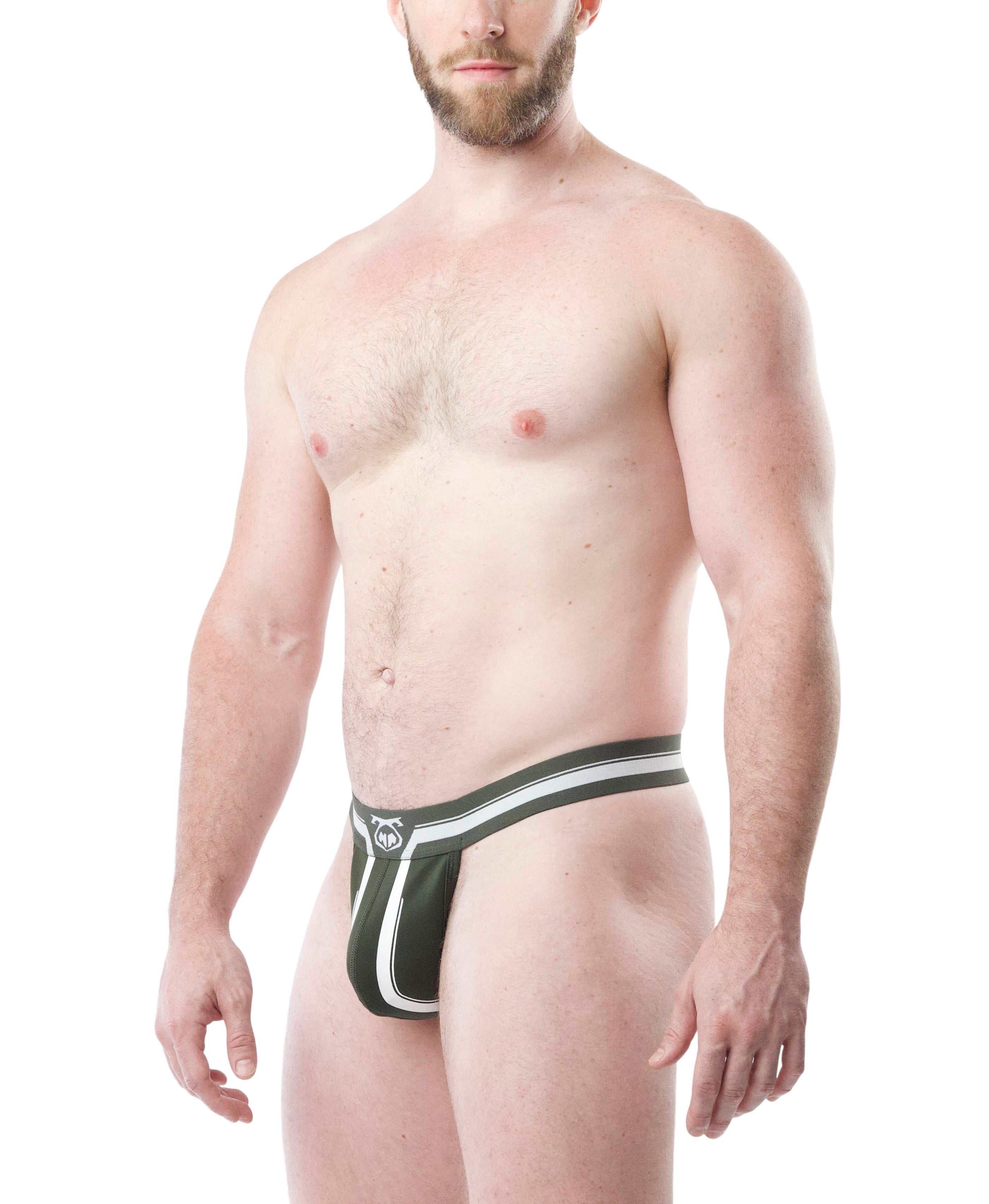 Goalkeeper Thong - Army Green/White