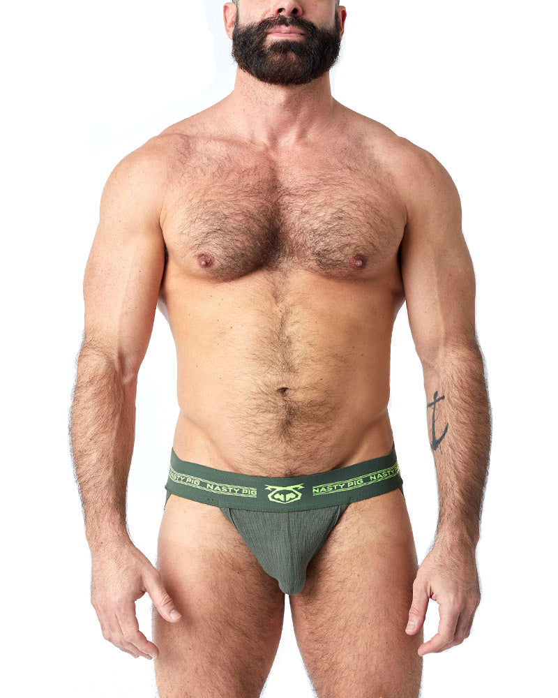 Core Jock Strap - Beetle Green/Acid Lime