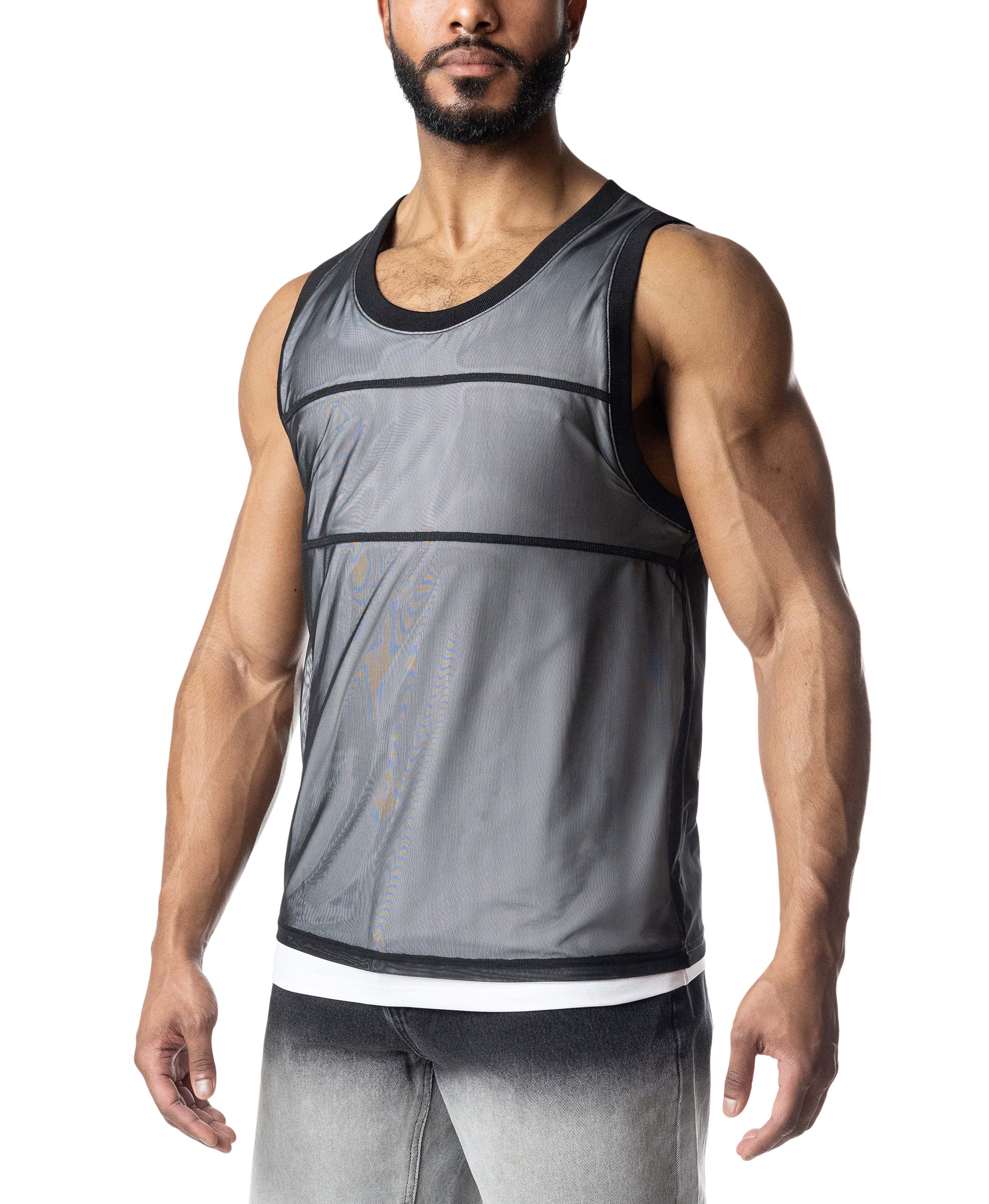 Blur Tank Top - Black/White