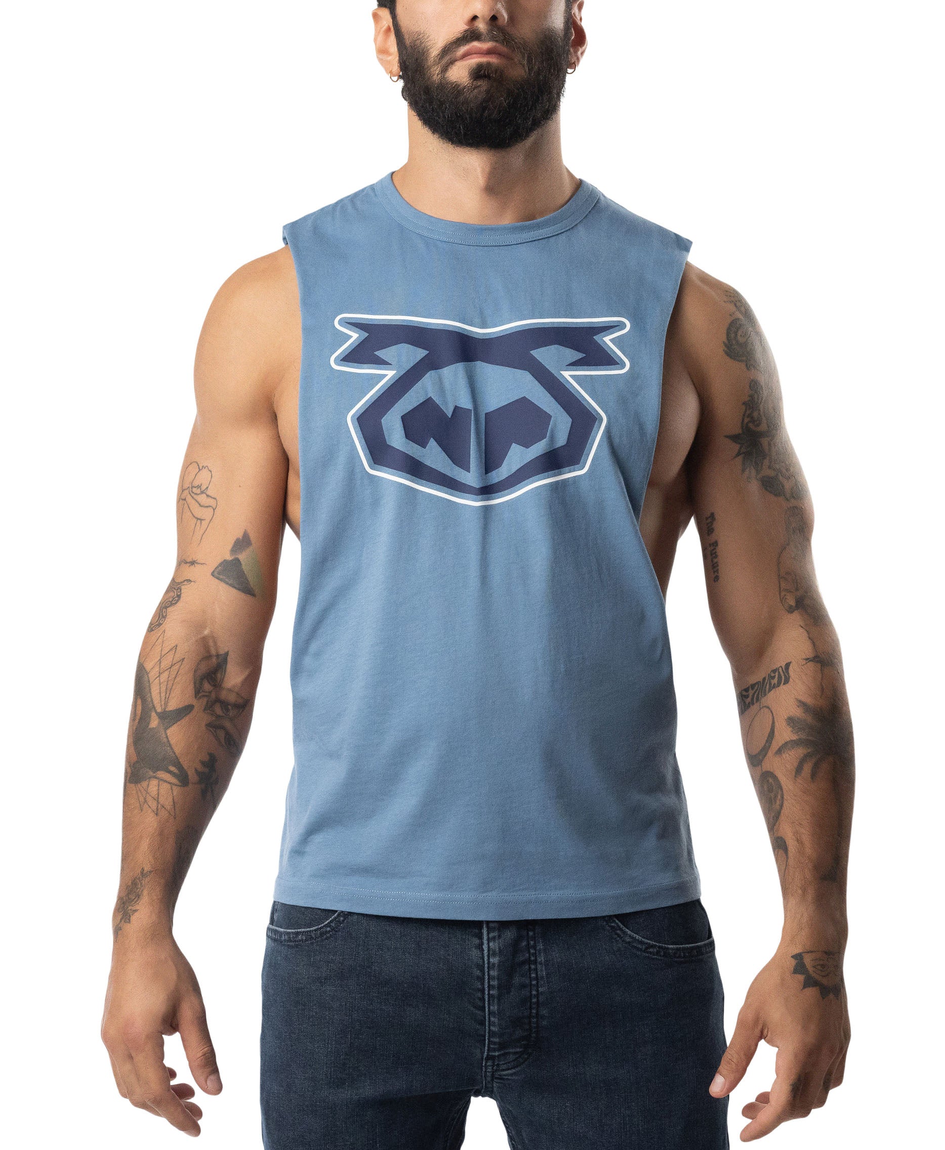 Brandmark Shredder Tank Top 3.0 - Blue Steel/Midnight Navy