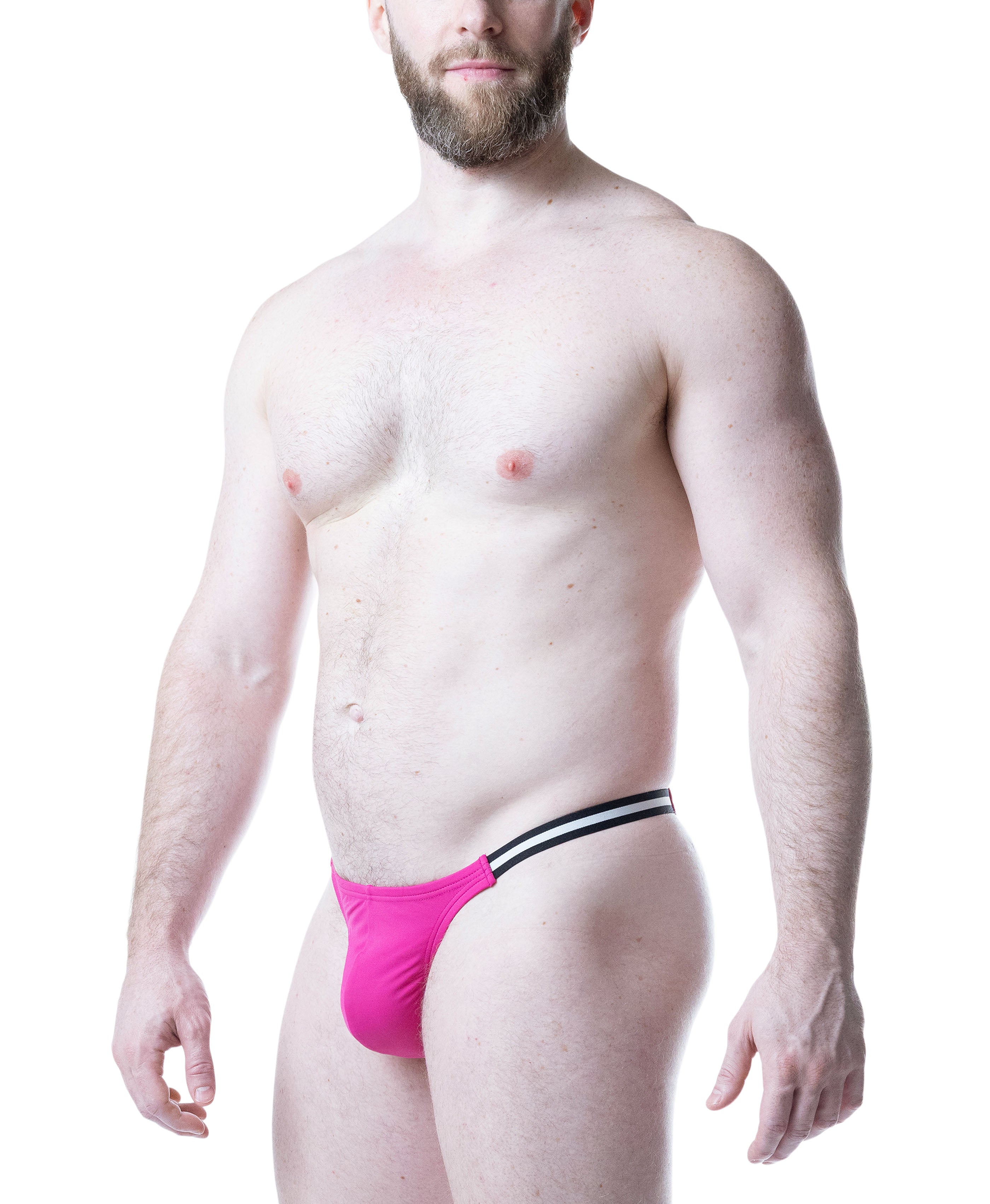 Contender Swim Thong - Pink/Black/White