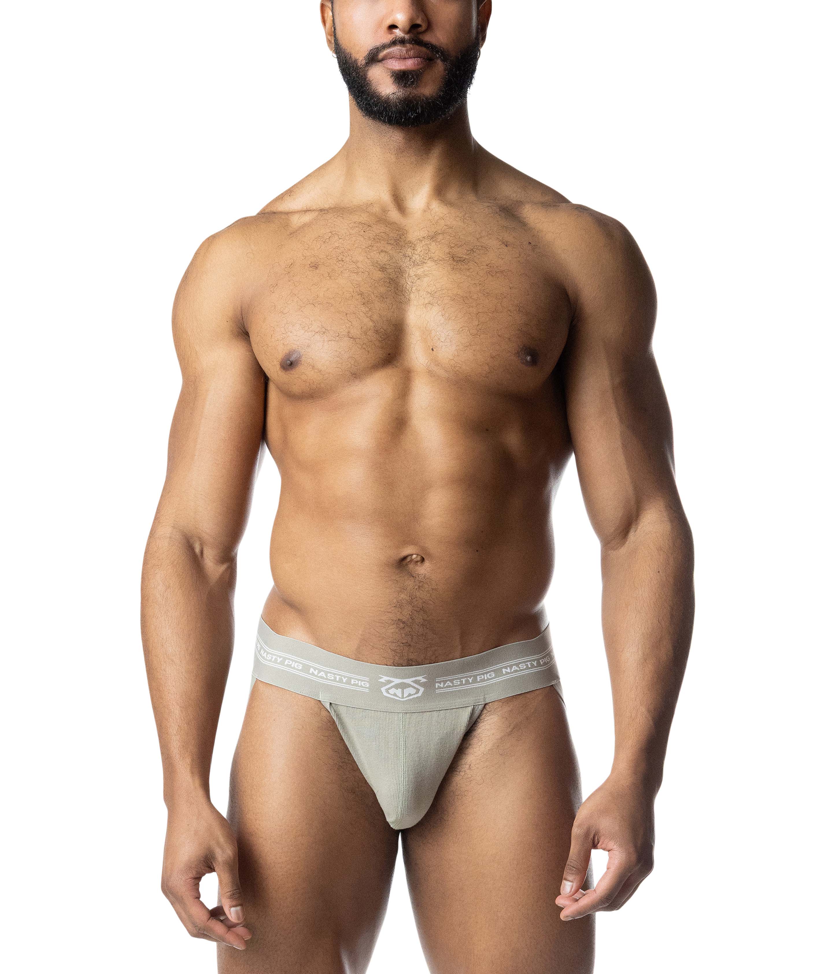 Core Jock Strap - Sage Green/White