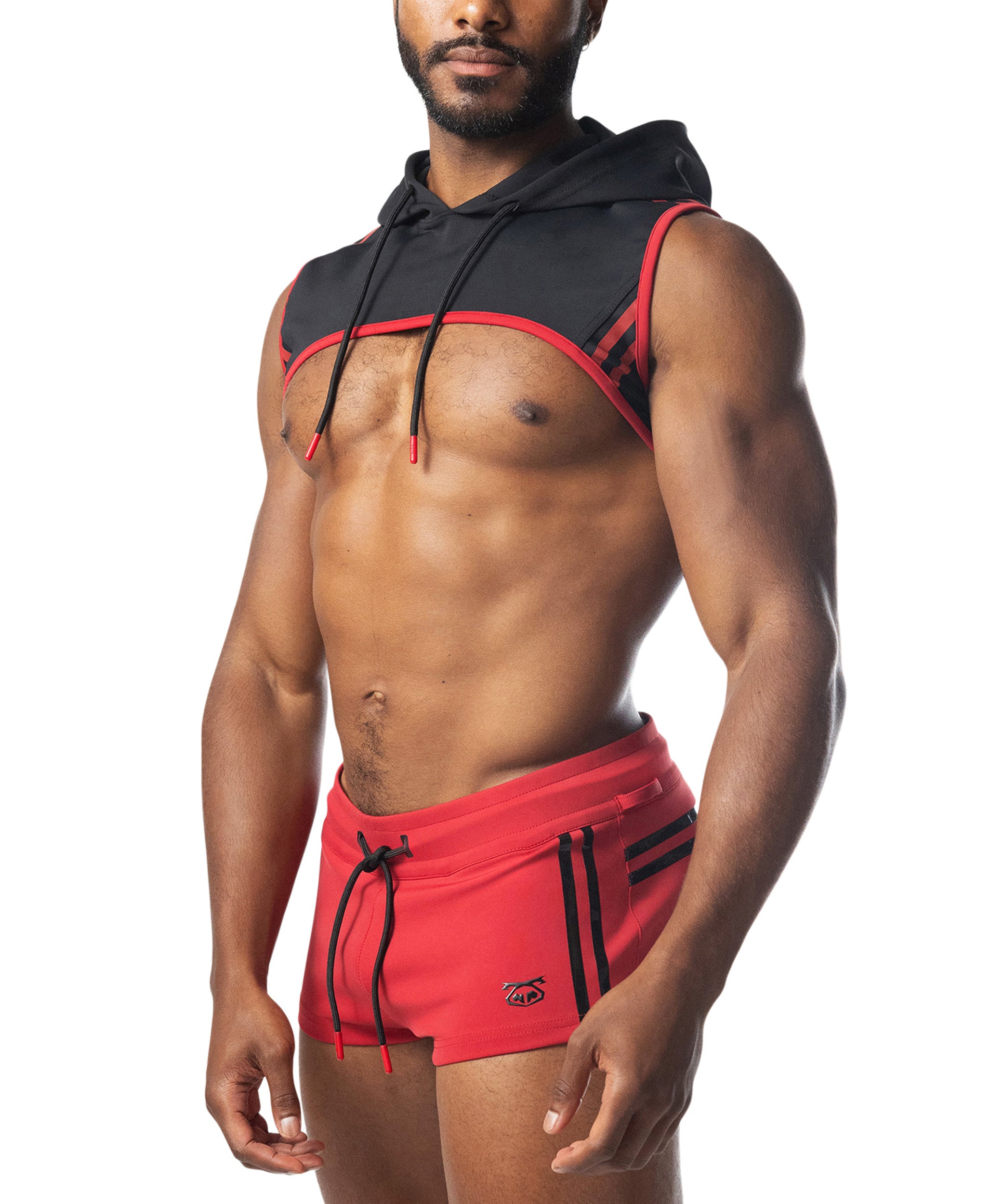 Ignite Cropped Hoodie | Black/Red | Nasty Pig