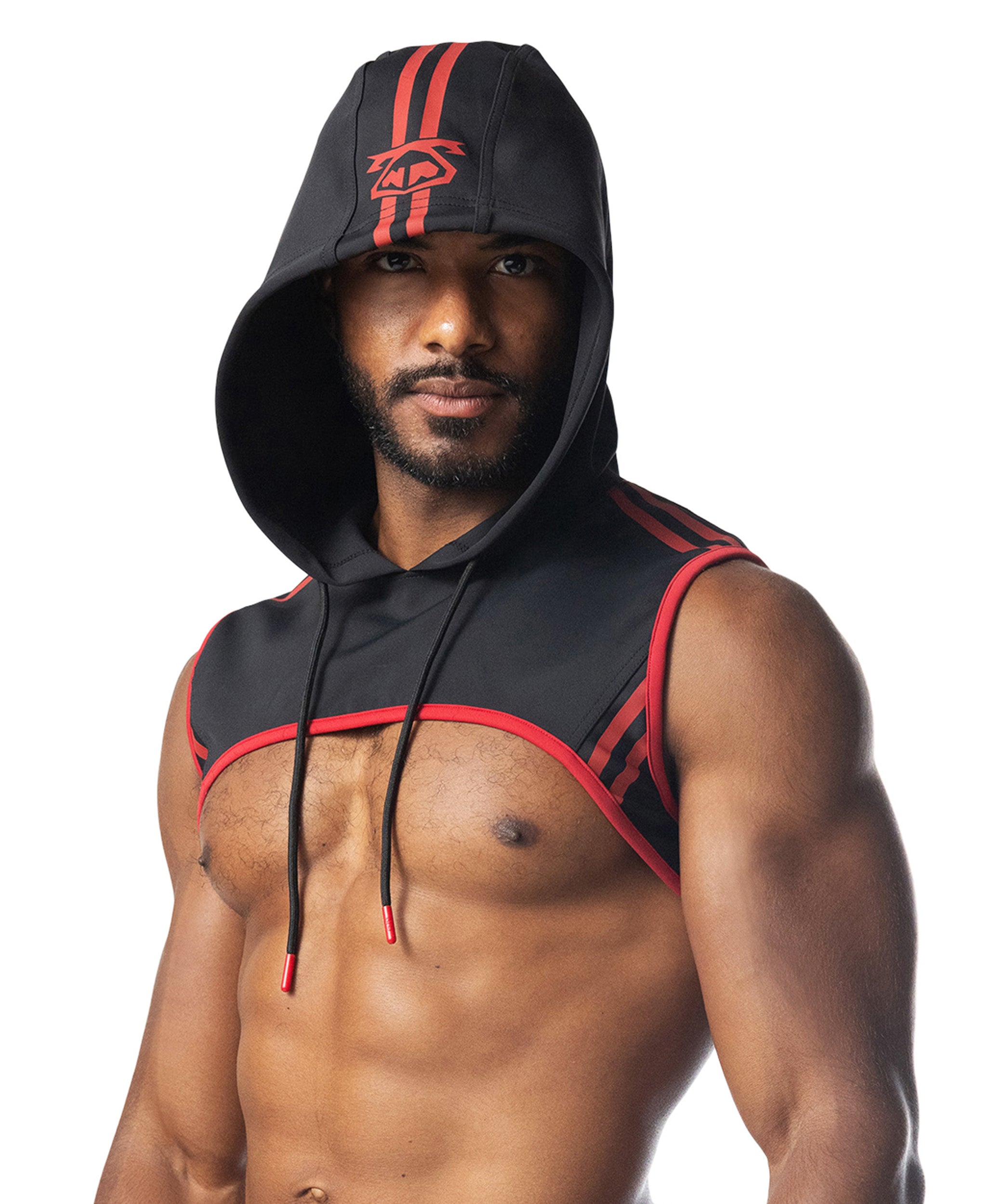 Ignite Cropped Hoodie | Black/Red | Nasty Pig