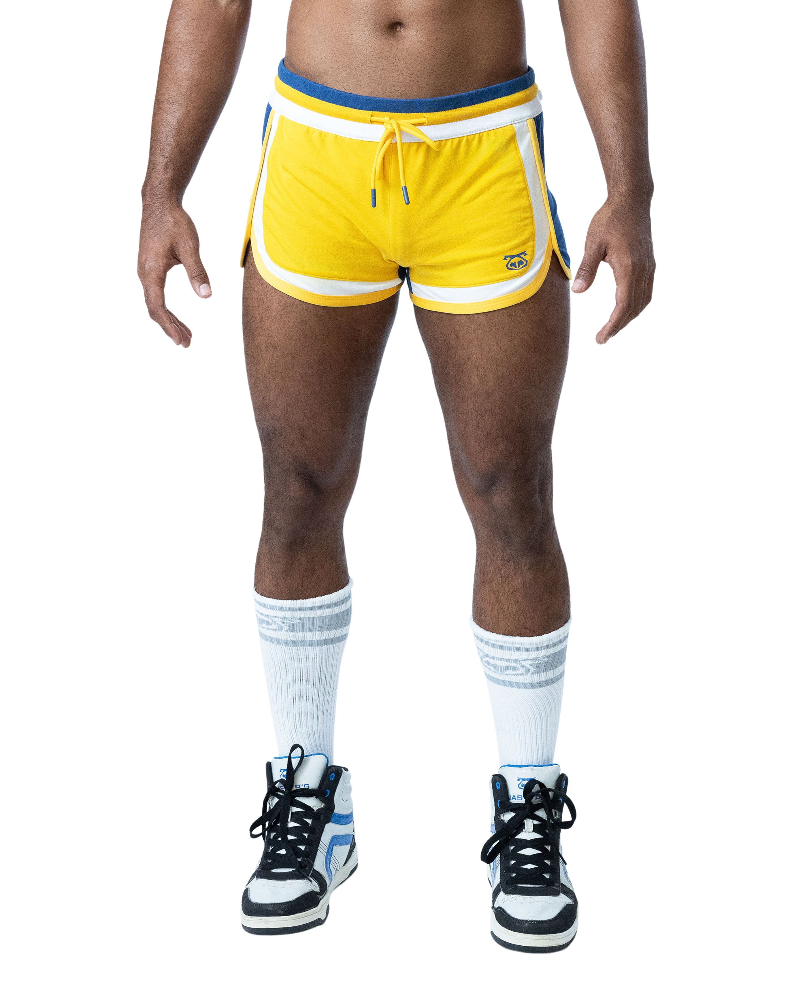 Deadlift Trunk Short - Goldenrod/Cadet Blue/White