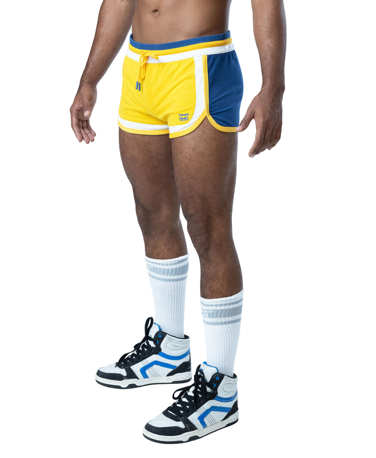 Deadlift Trunk Short - Goldenrod/Cadet Blue/White