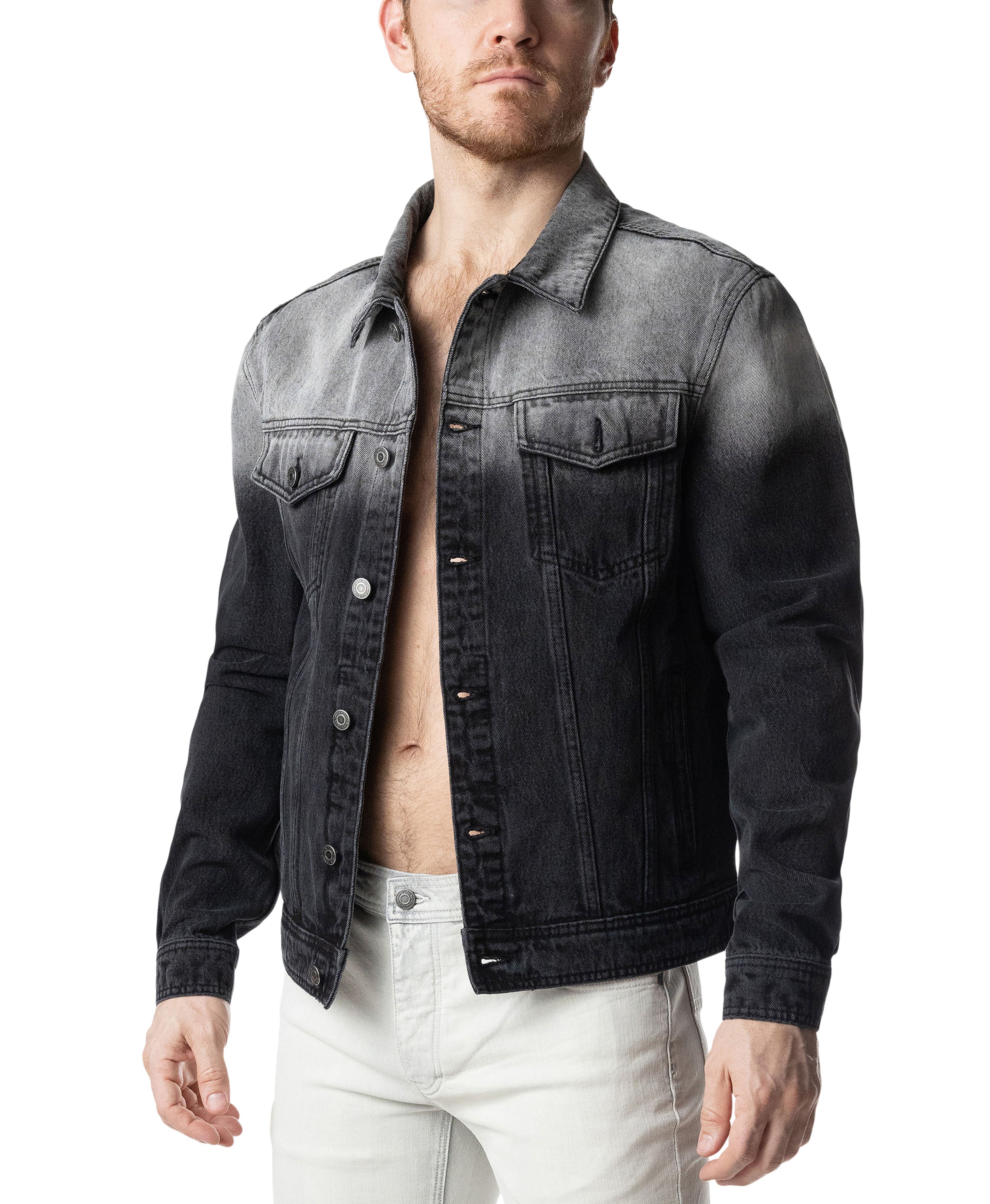 Oxidize Denim Jacket | Black/White | Nasty Pig