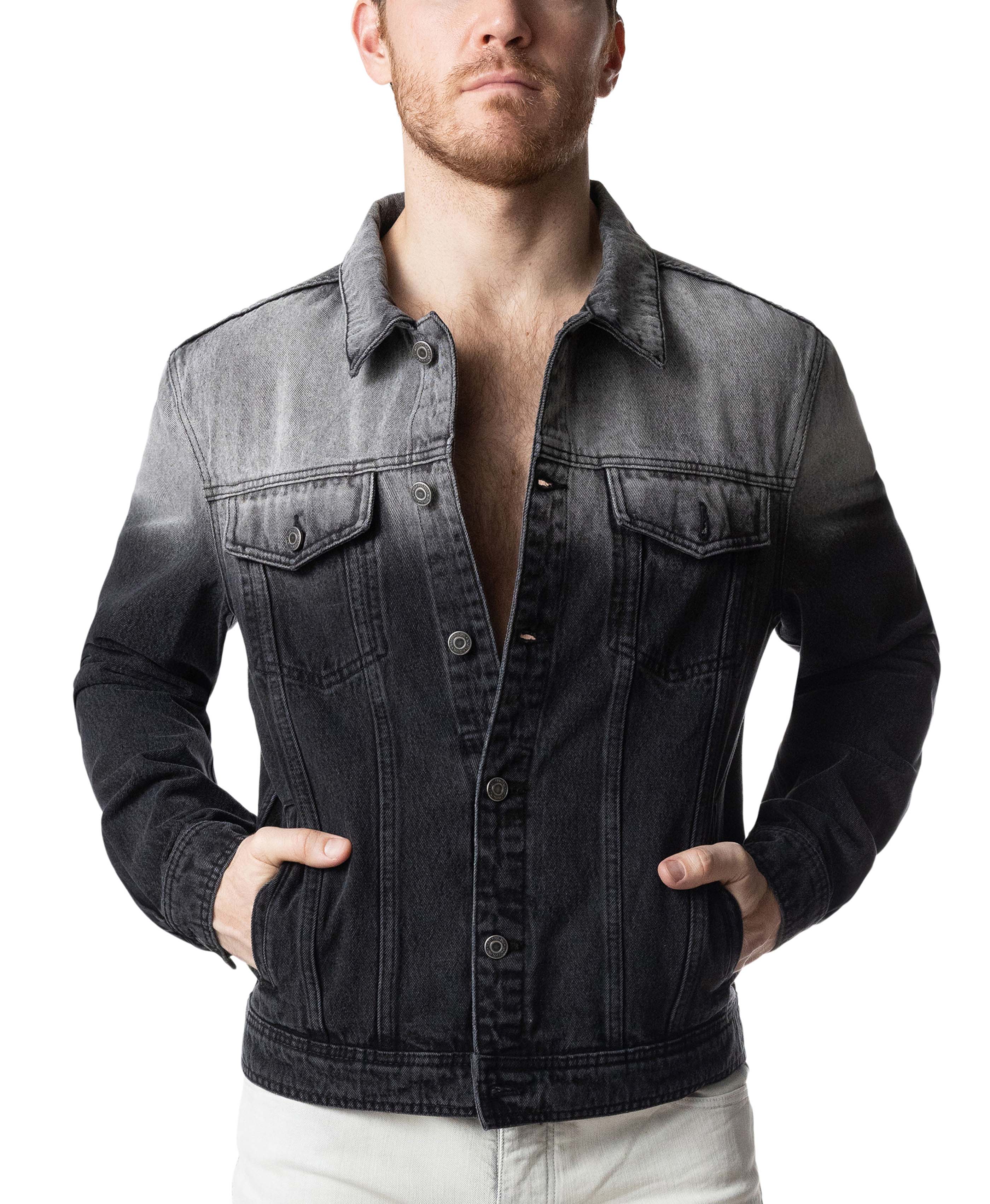 Oxidize Denim Jacket | Black/White | Nasty Pig
