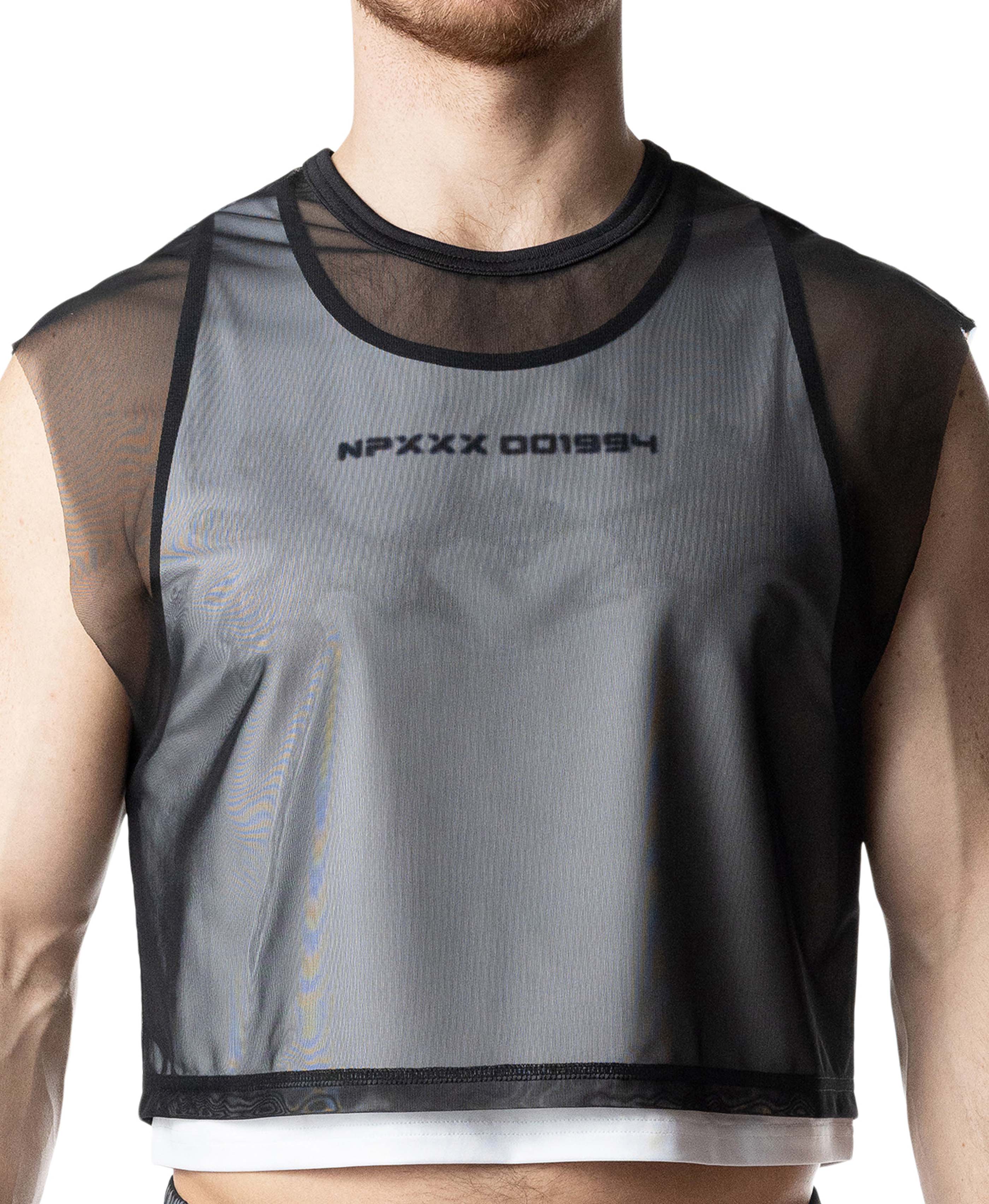 Blur Crop Top | Black/White | Nasty Pig