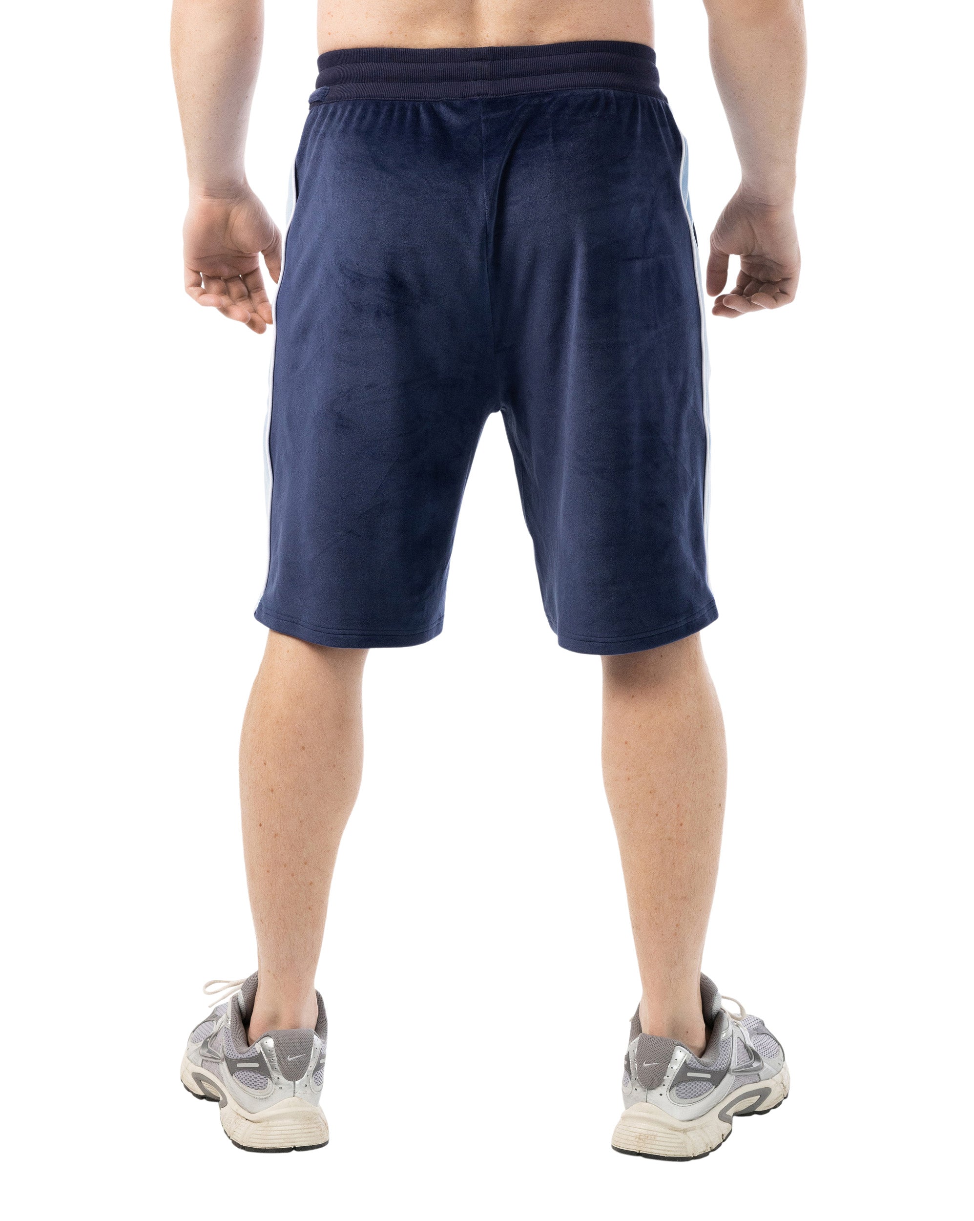 Essex Velour Classic Short - Midnight Navy/Perry Blue