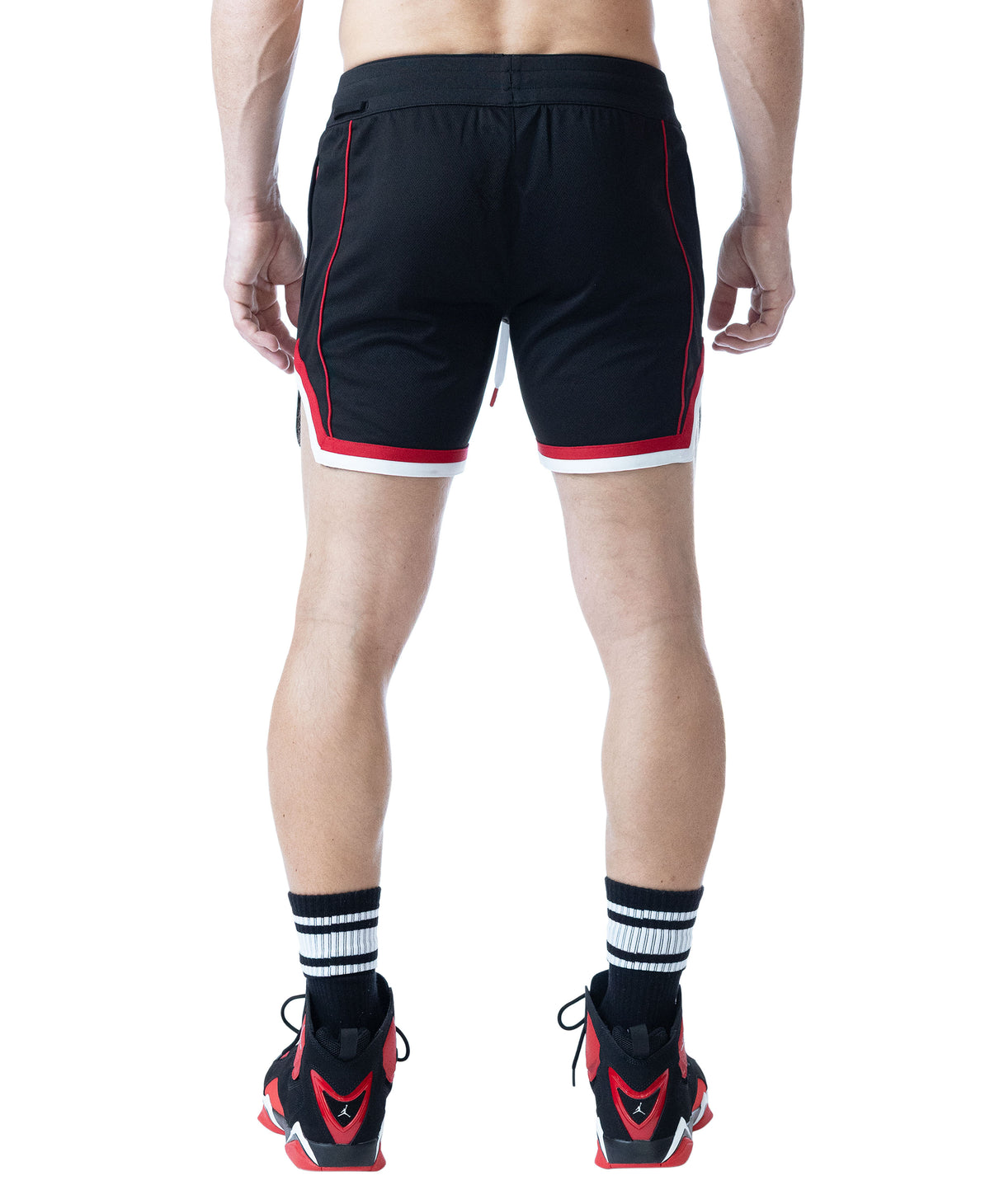 Face Off Rugby Short - Black/System Red/White