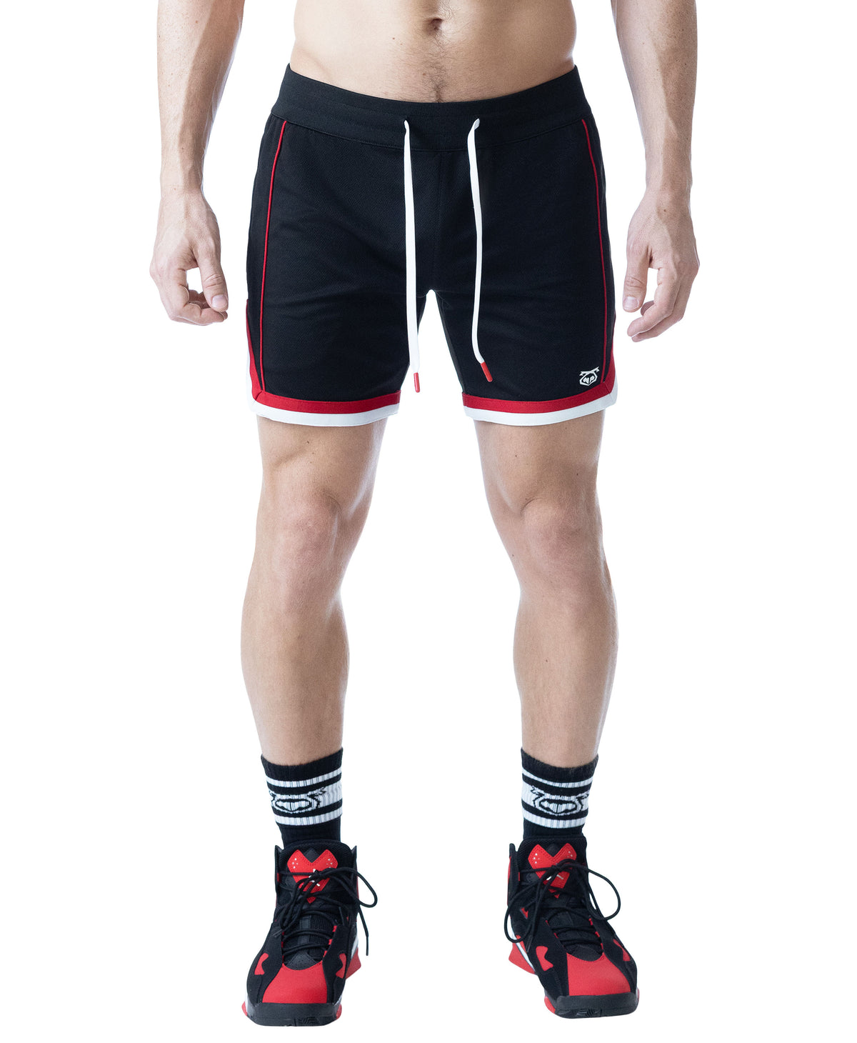 Face Off Rugby Short - Black/System Red/White