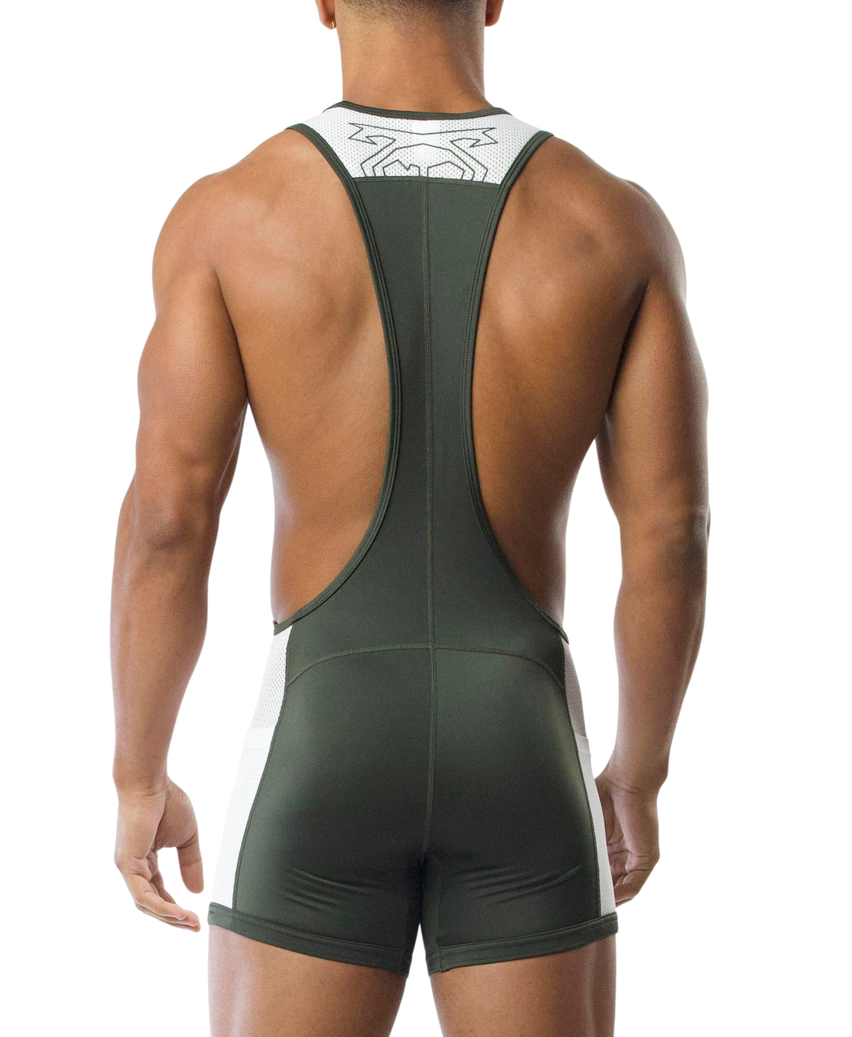 Goalkeeper Singlet - Army Green/White