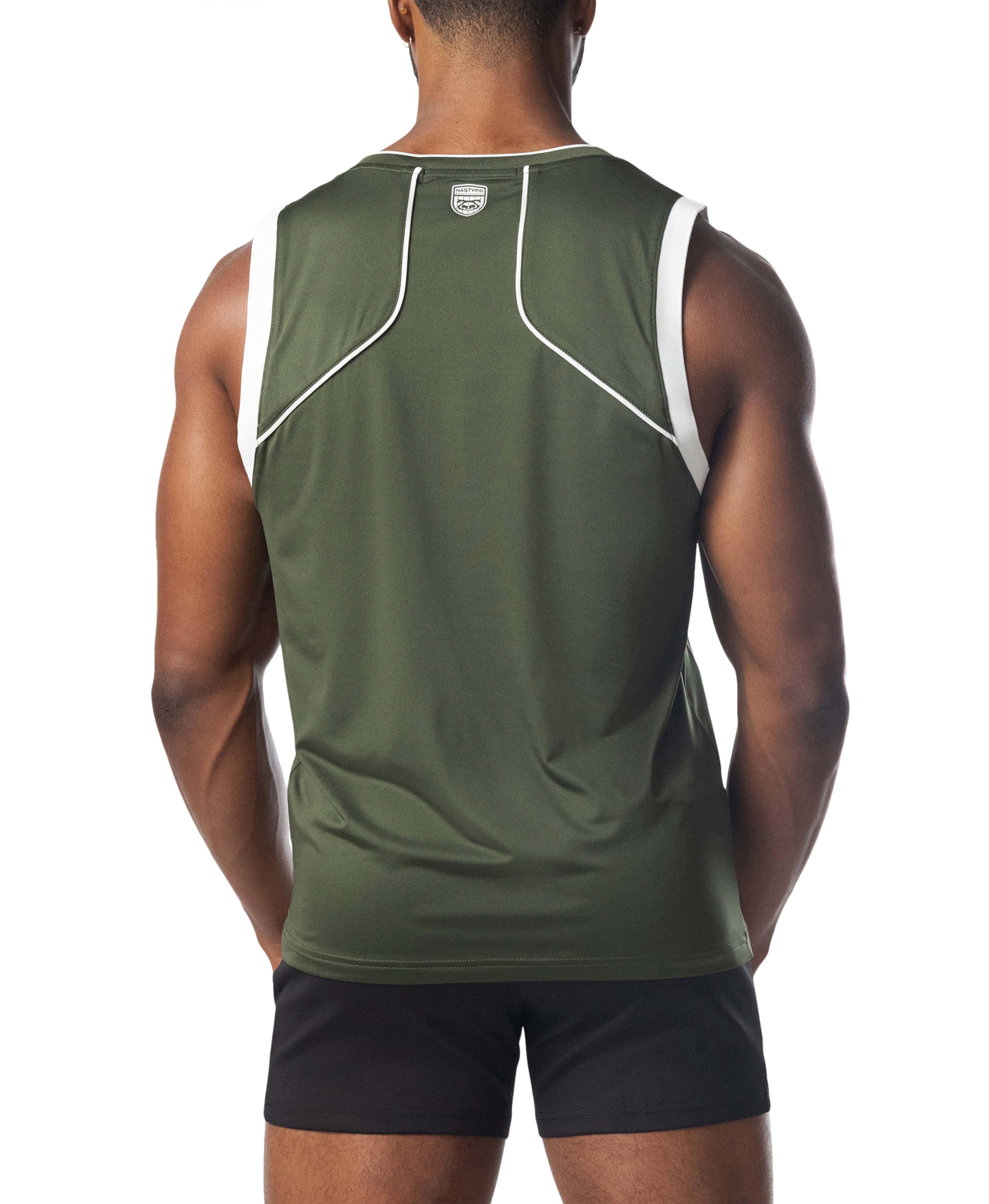 Goalkeeper Tank Top - Army Green/White