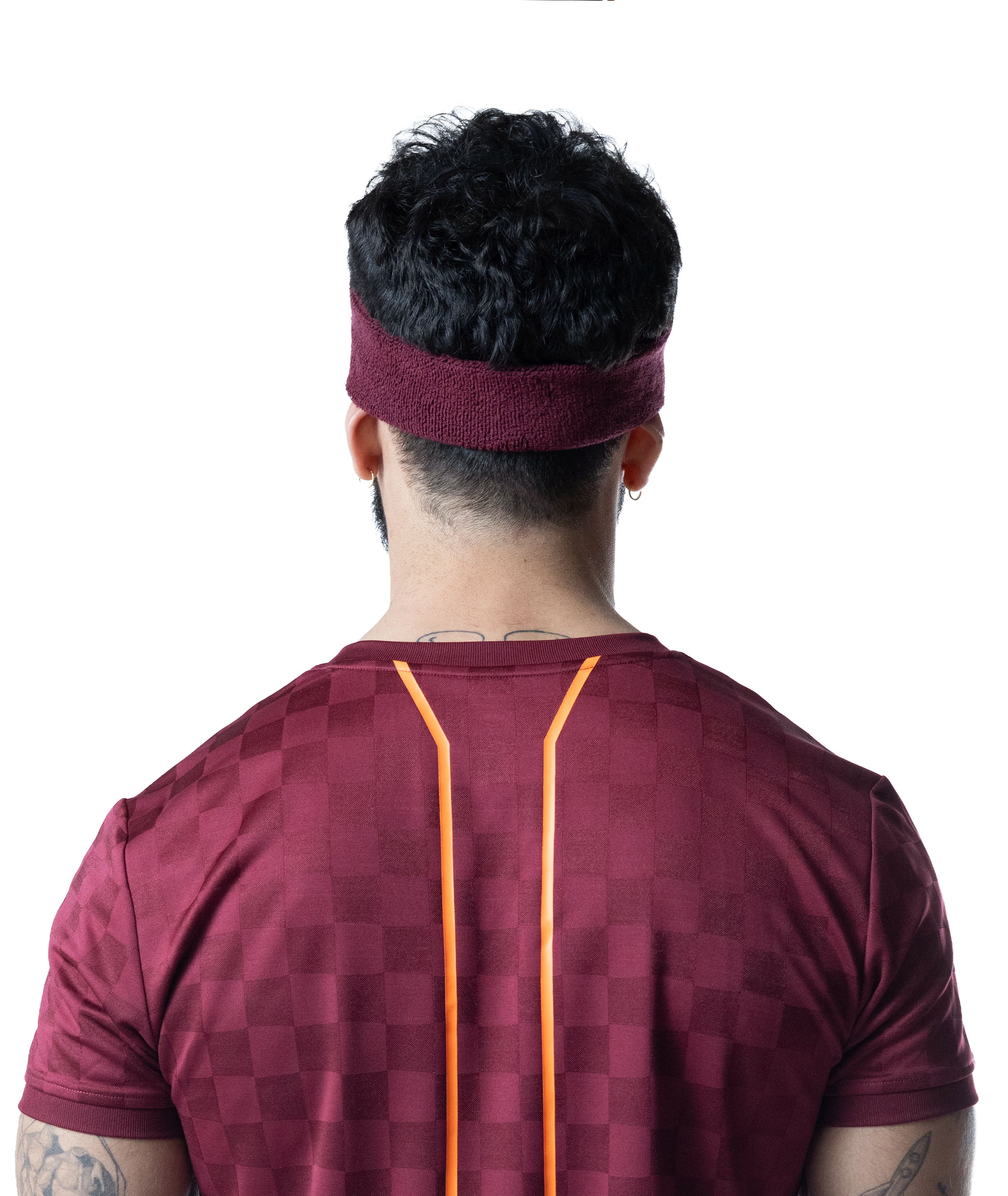 Snout Sweat Band - Burgundy/Vibrant Orange