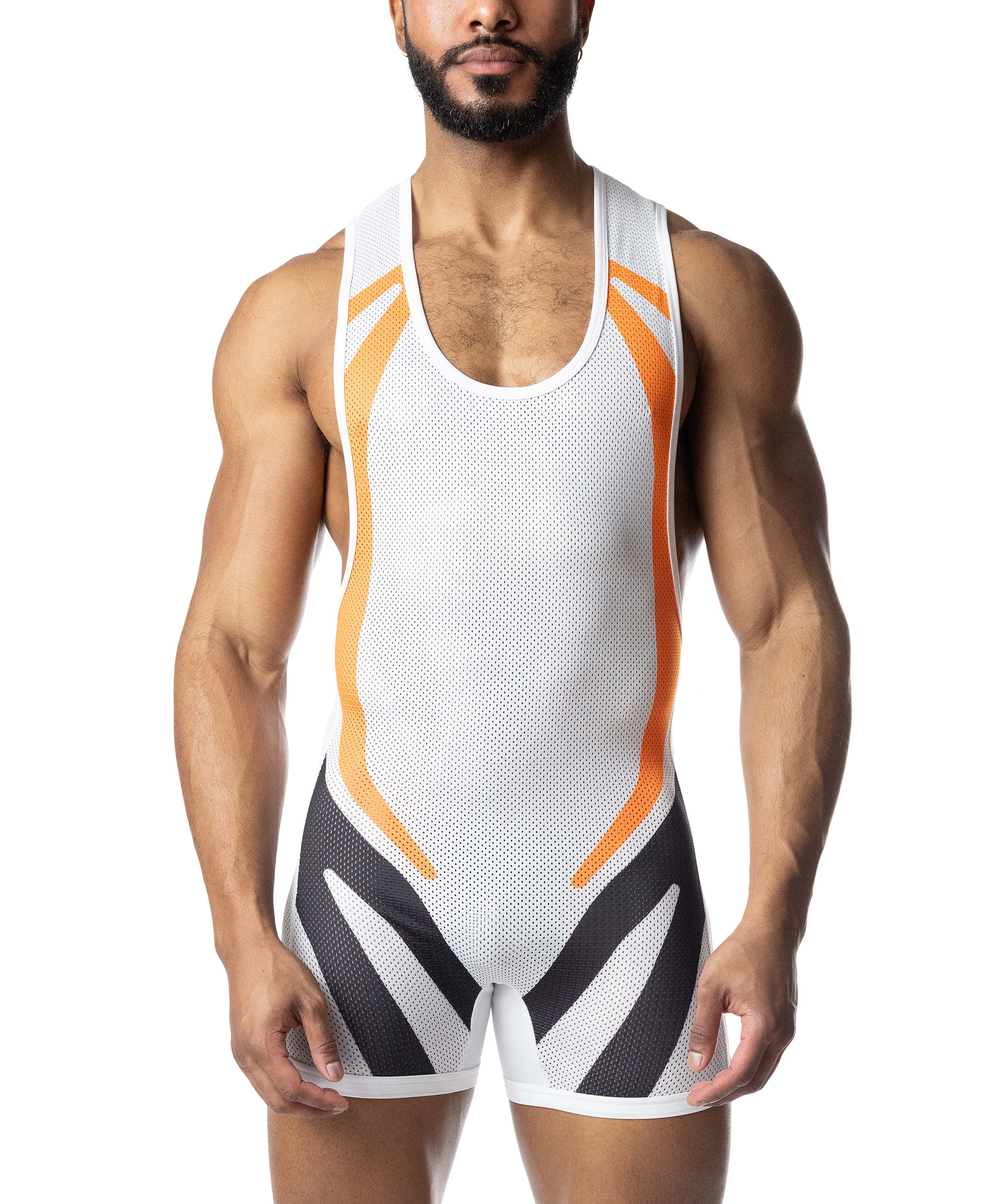 Hyper Singlet - White/Vibrant Orange/Black