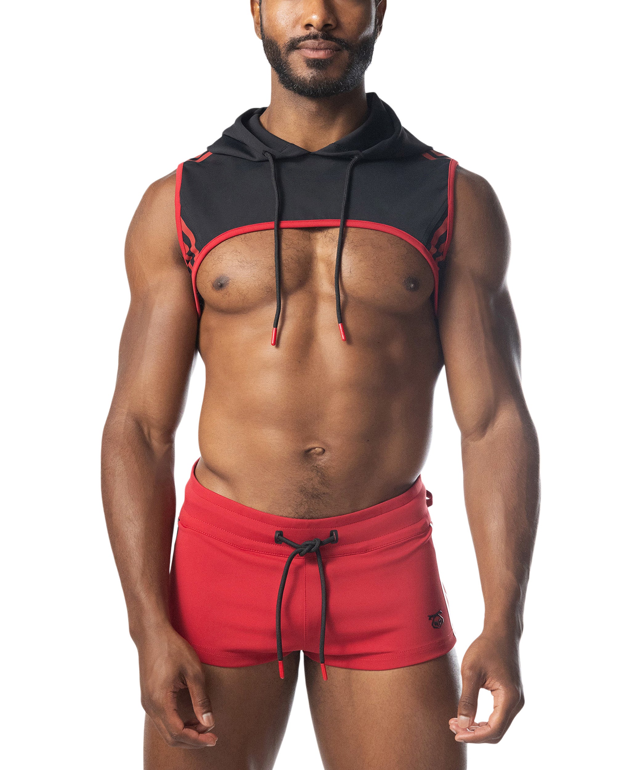 Ignite Cropped Hoodie - Black/Red