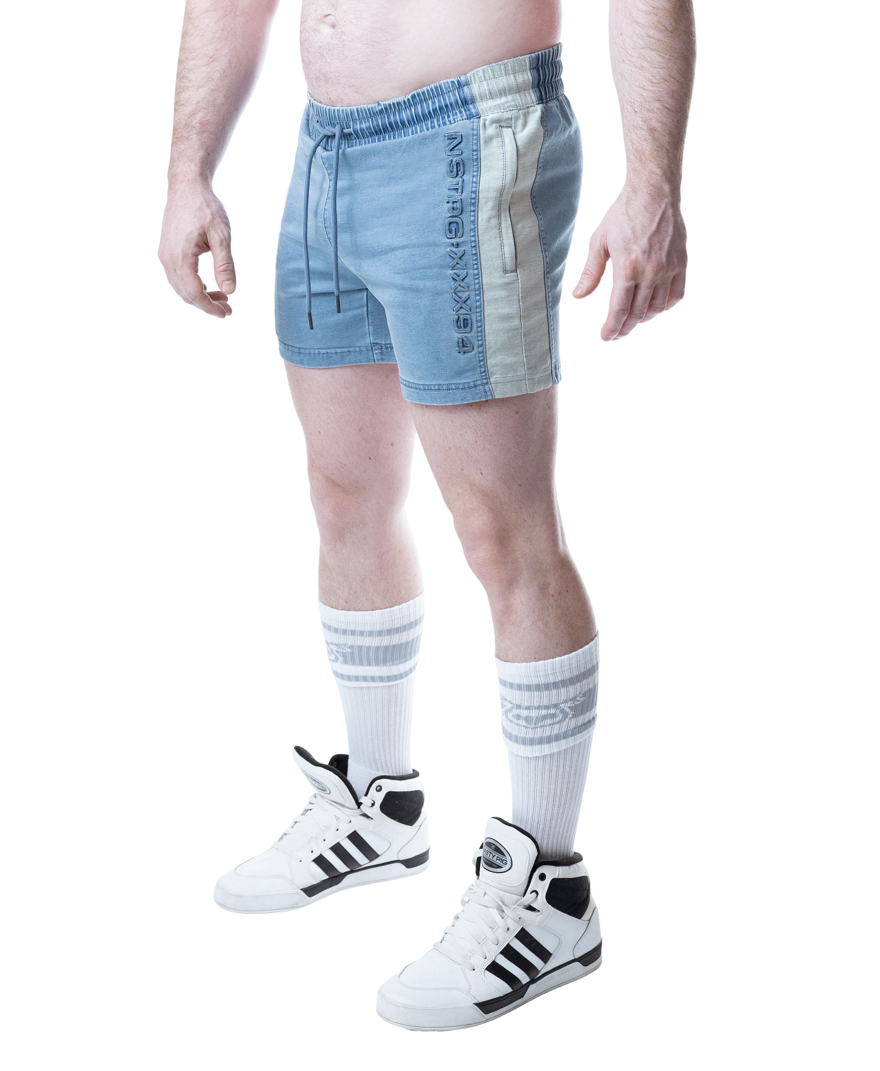 Emboss Rugby Short - Mirage Blue