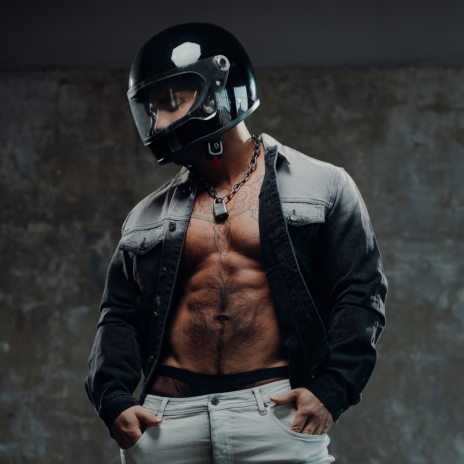 Oxidize Denim Jacket | Black/White | Nasty Pig