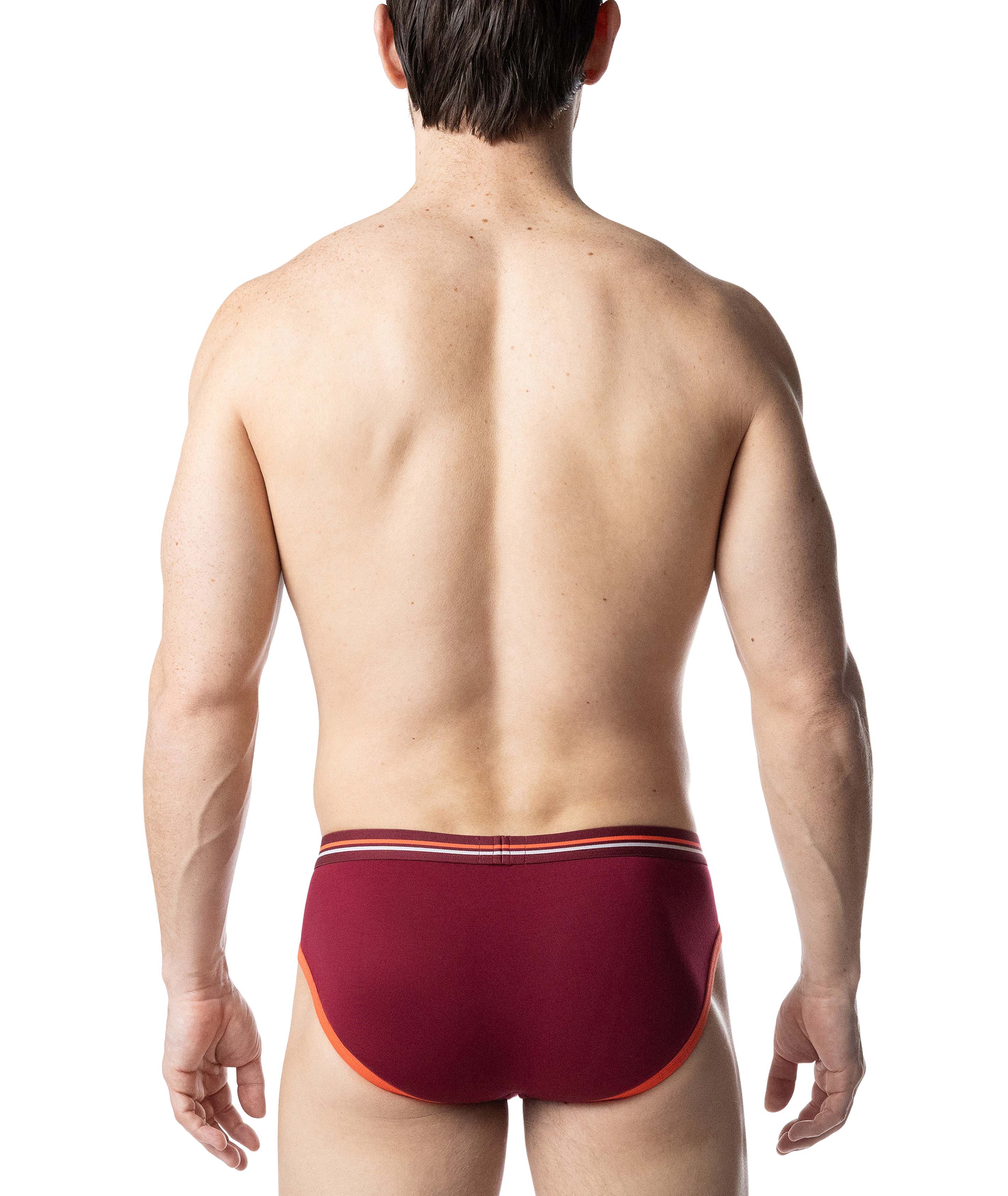 Rival Classic Brief - Burgundy/ Vibrant Orange/White