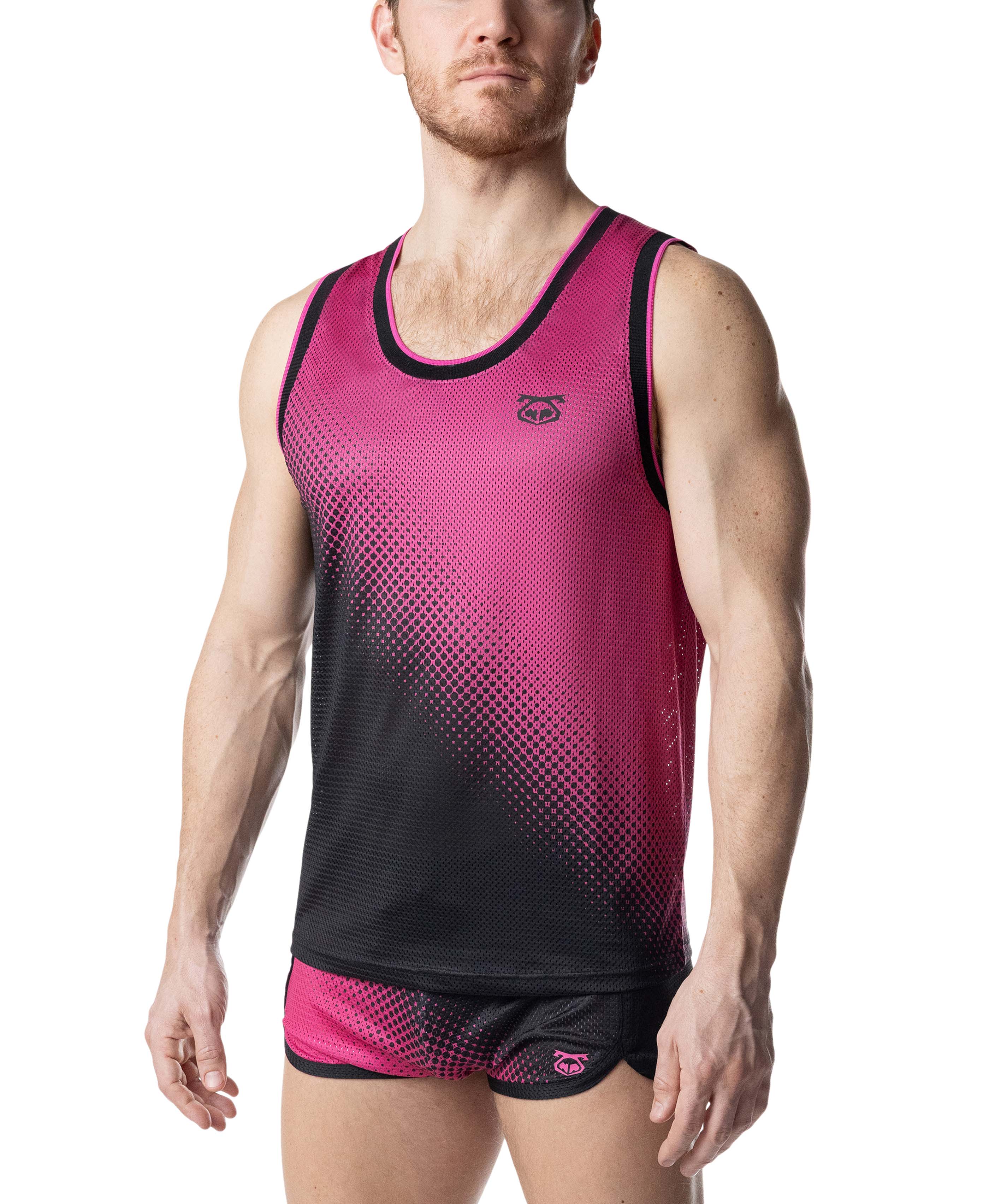Slayer Tank Top - Black/Dark Pink